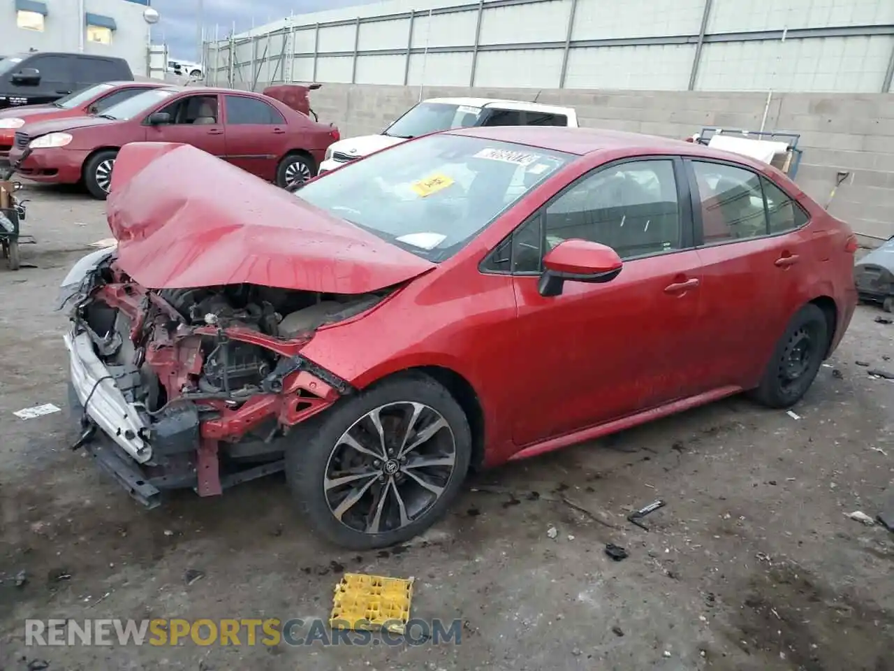 1 Photograph of a damaged car JTDEPRAE2LJ073109 TOYOTA COROLLA 2020
