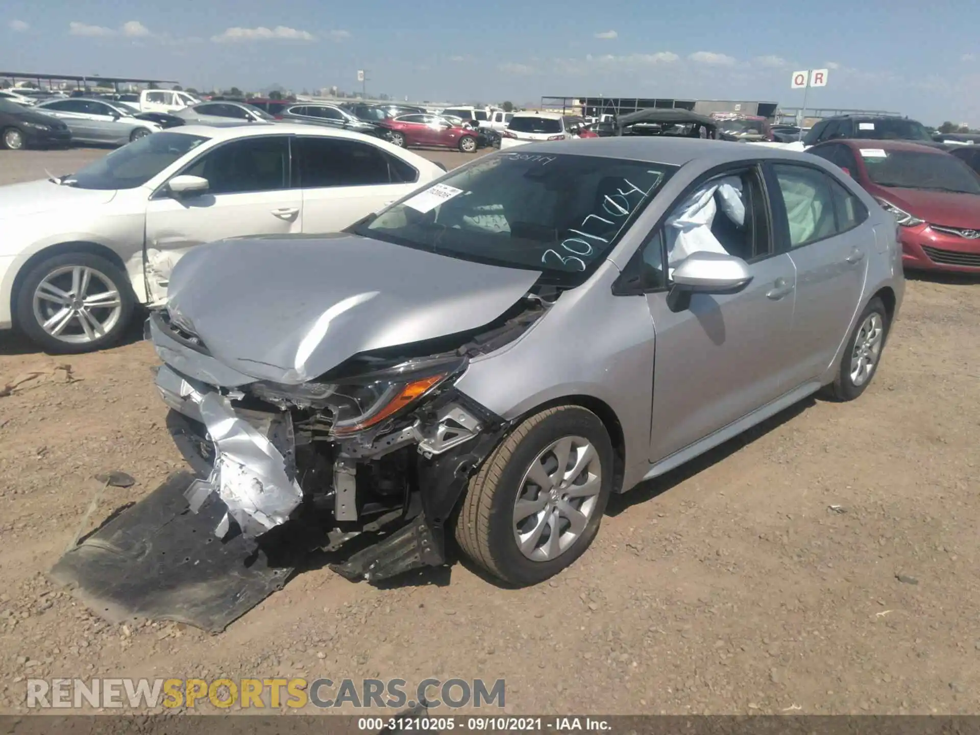 2 Photograph of a damaged car JTDEPRAE2LJ076429 TOYOTA COROLLA 2020