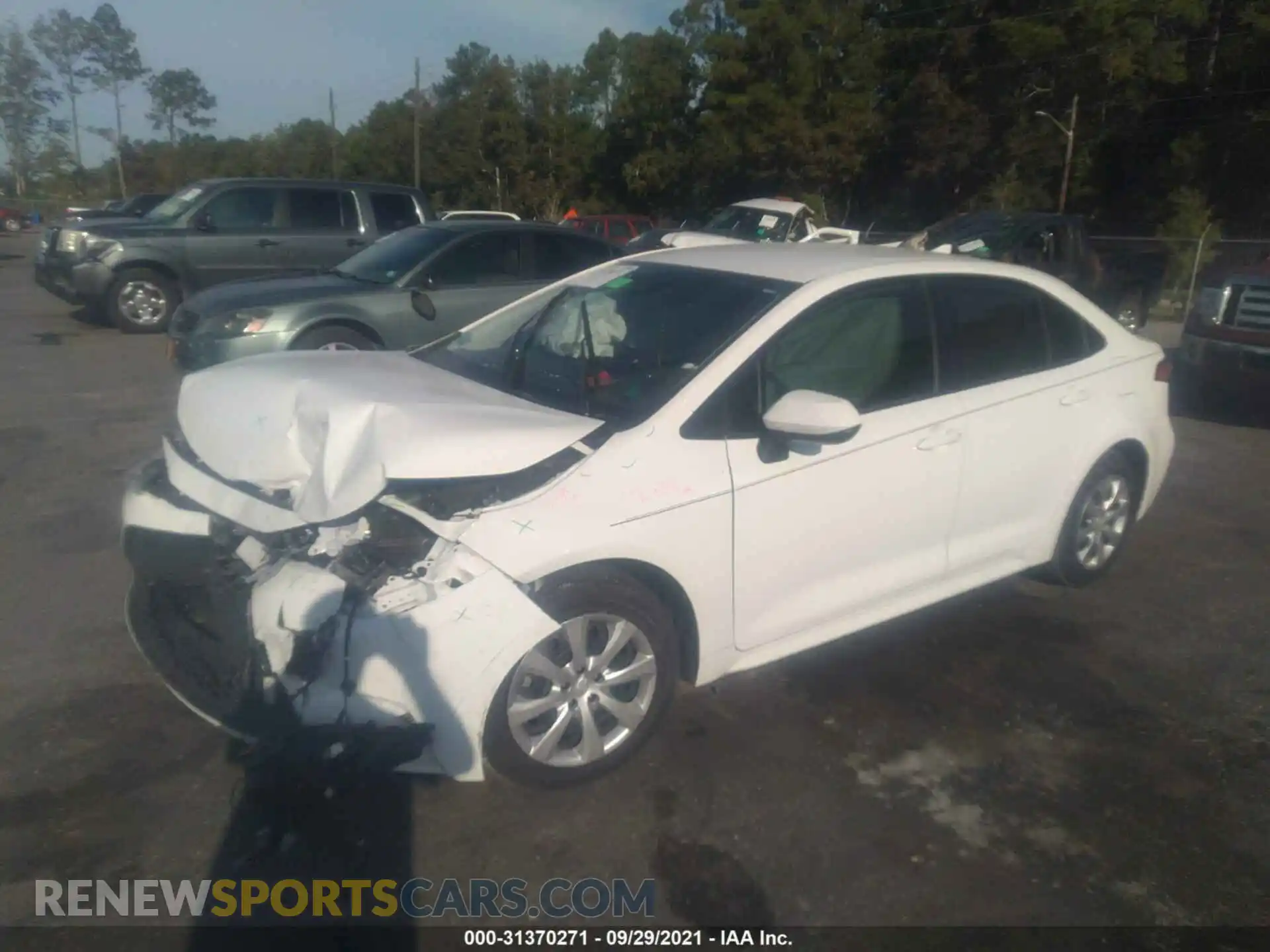 2 Фотография поврежденного автомобиля JTDEPRAE2LJ078097 TOYOTA COROLLA 2020