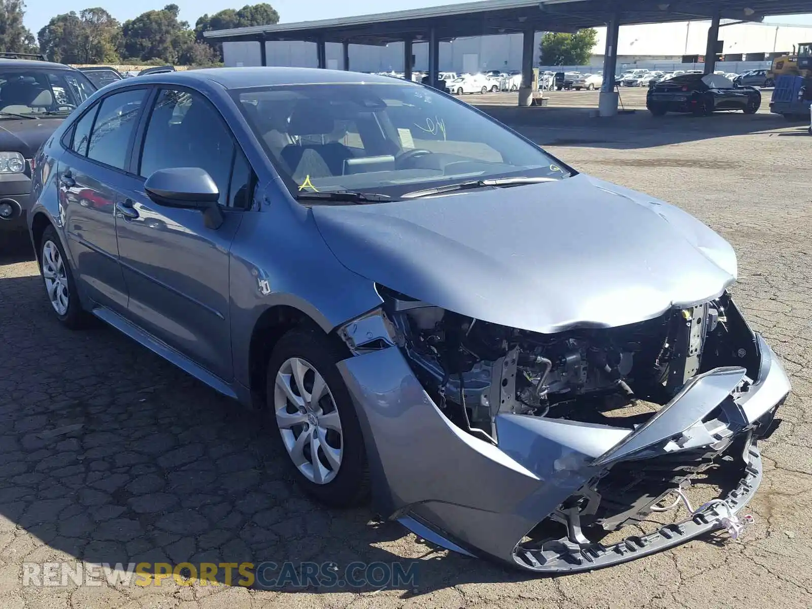 1 Photograph of a damaged car JTDEPRAE2LJ089407 TOYOTA COROLLA 2020
