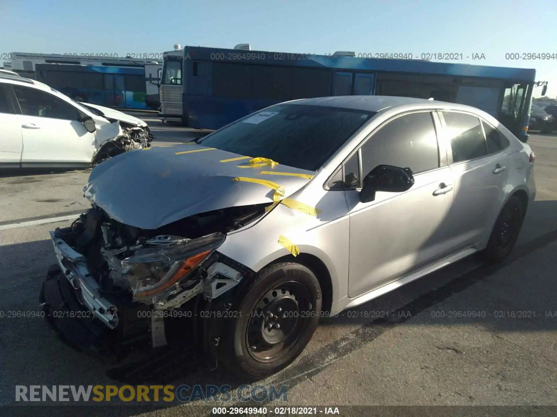 2 Photograph of a damaged car JTDEPRAE2LJ092050 TOYOTA COROLLA 2020