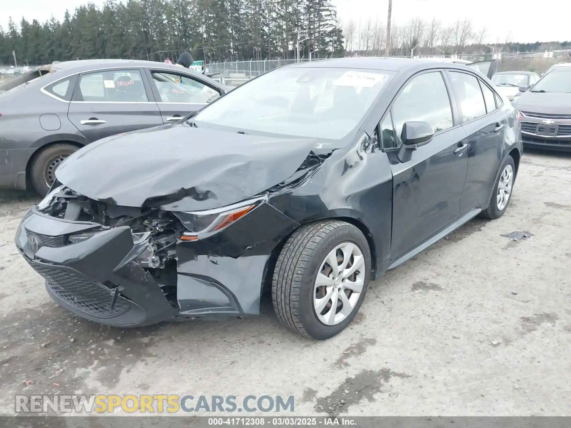 2 Photograph of a damaged car JTDEPRAE2LJ095143 TOYOTA COROLLA 2020