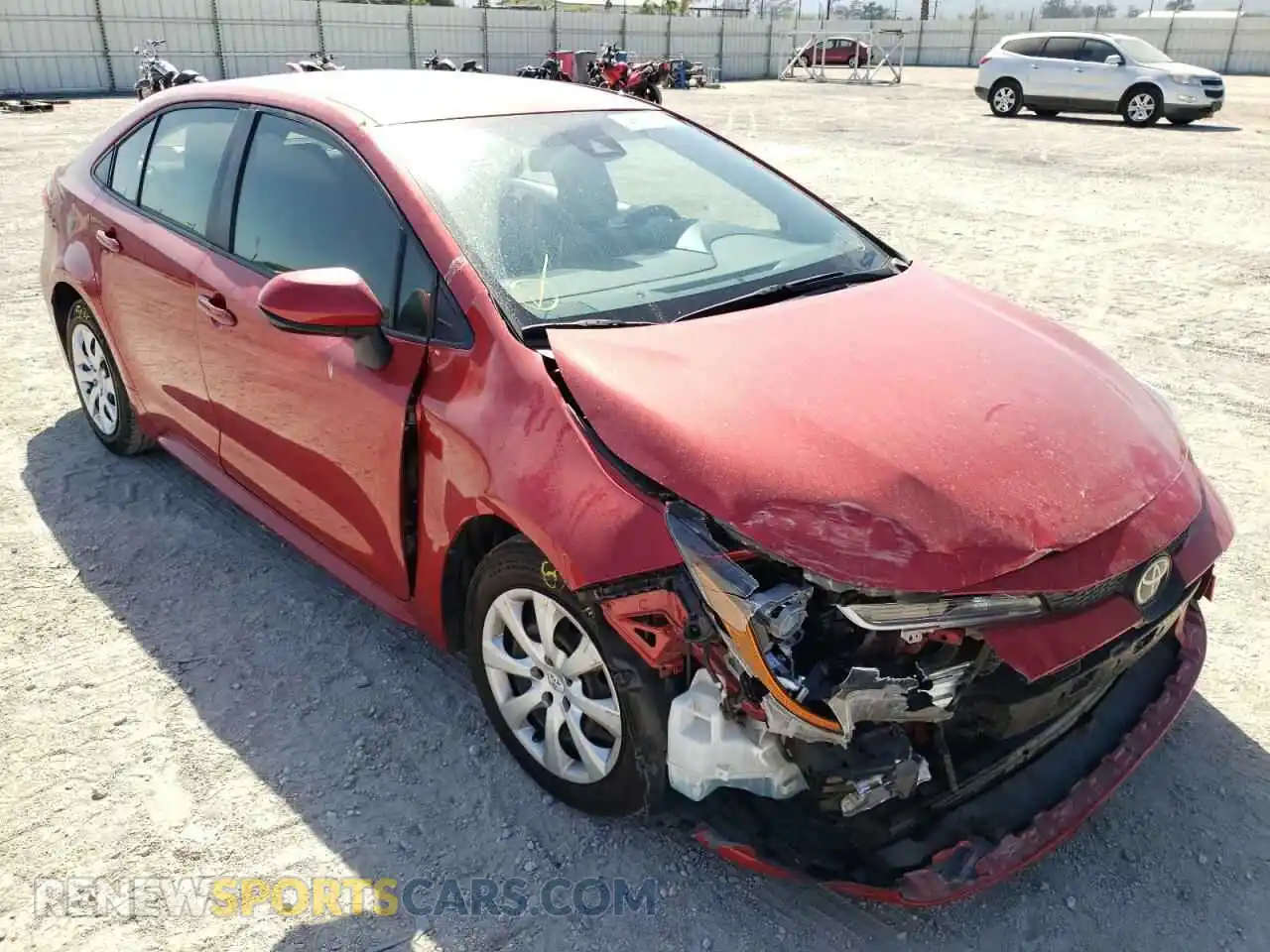 1 fotografías del automóvil dañado JTDEPRAE2LJ095286 TOYOTA COROLLA 2020