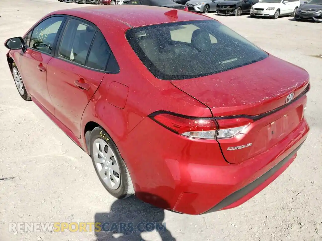 3 fotografías del automóvil dañado JTDEPRAE2LJ095286 TOYOTA COROLLA 2020