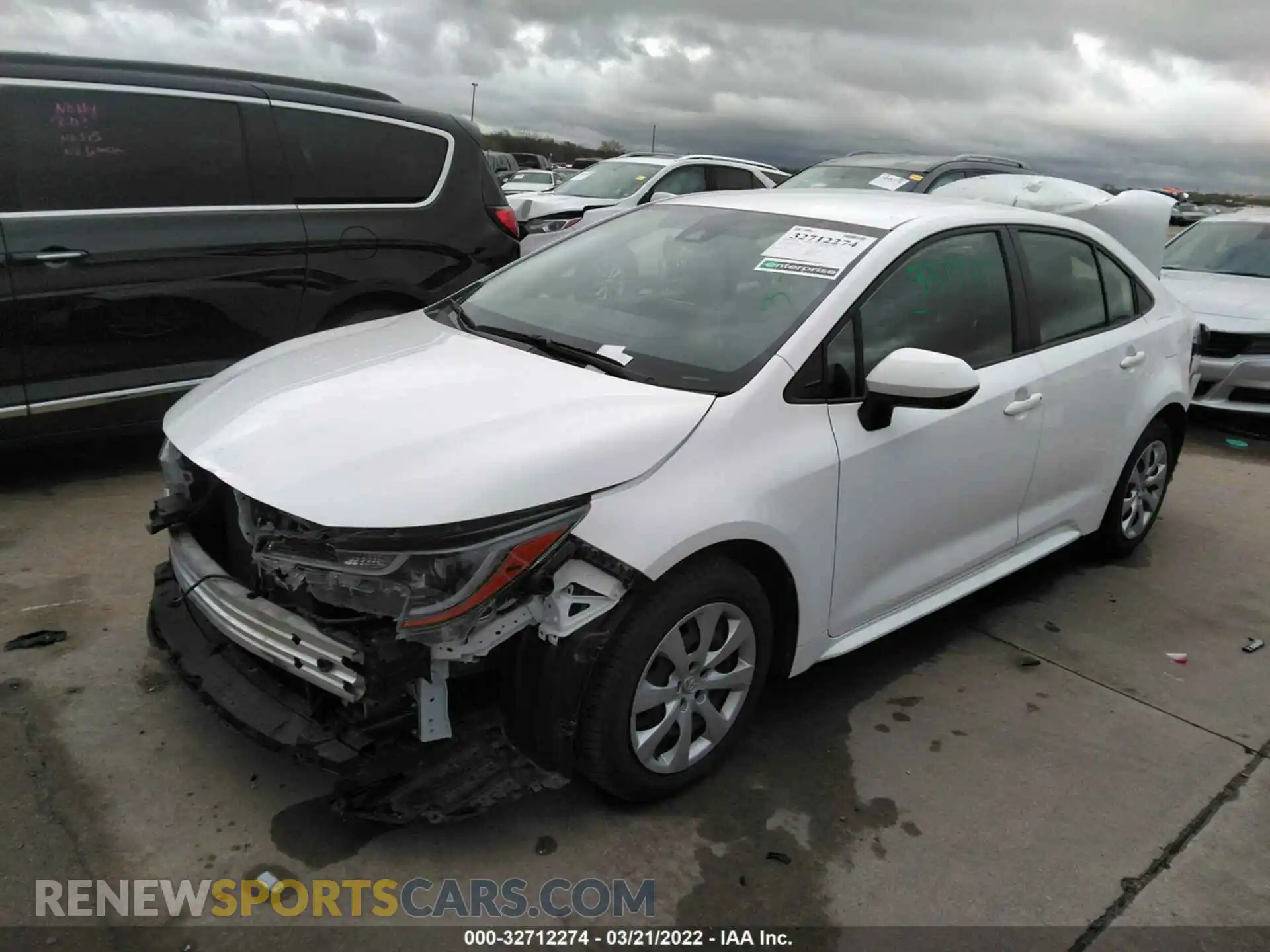 2 Photograph of a damaged car JTDEPRAE2LJ098804 TOYOTA COROLLA 2020