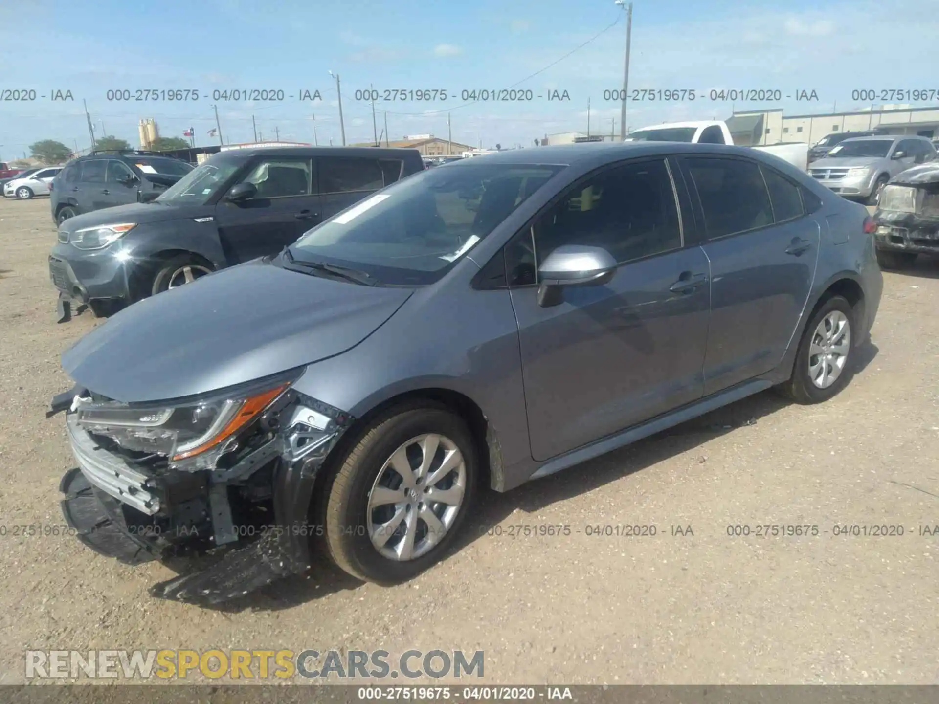 2 Photograph of a damaged car JTDEPRAE2LJ099239 TOYOTA COROLLA 2020