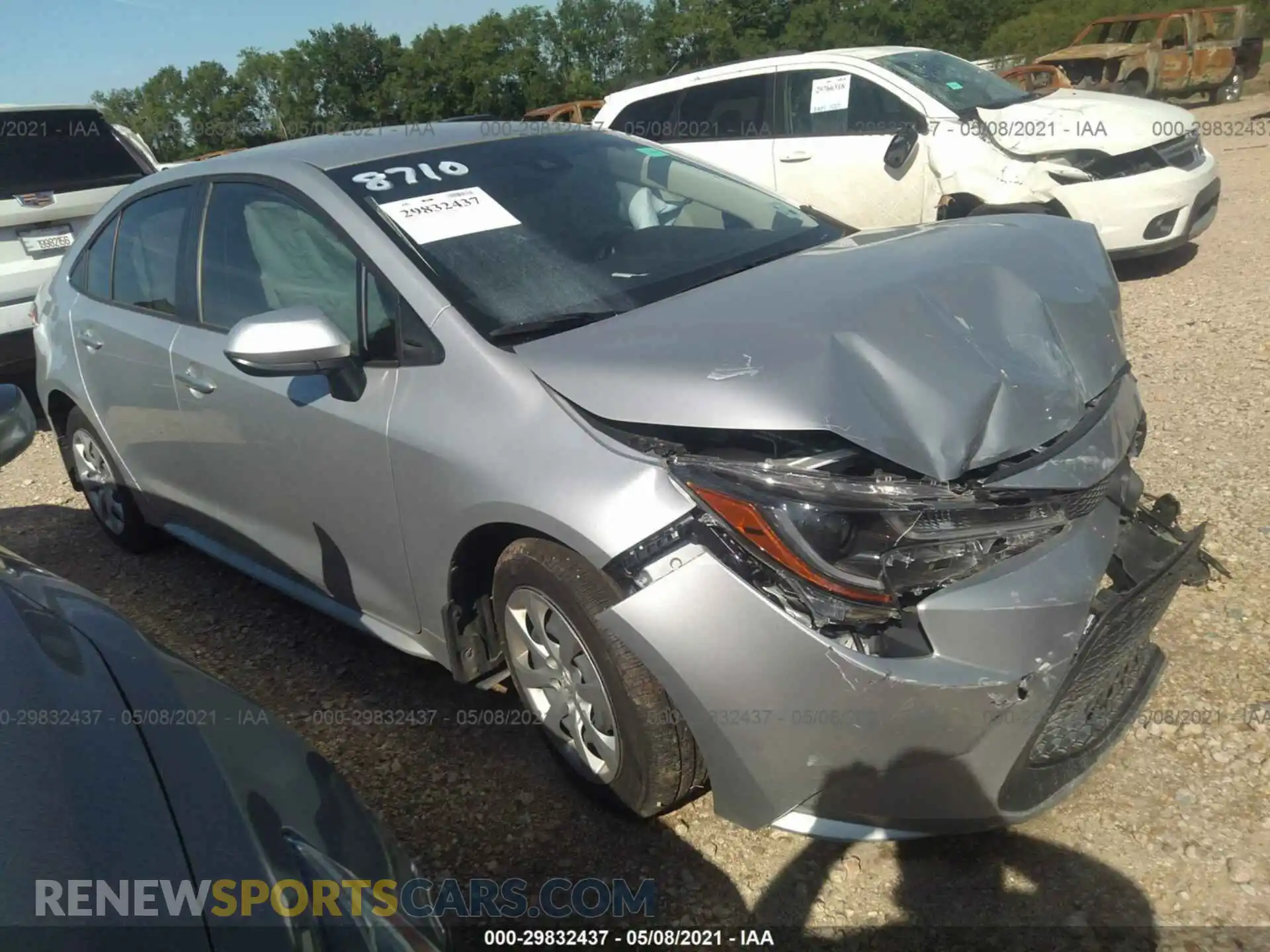 1 Photograph of a damaged car JTDEPRAE2LJ111776 TOYOTA COROLLA 2020
