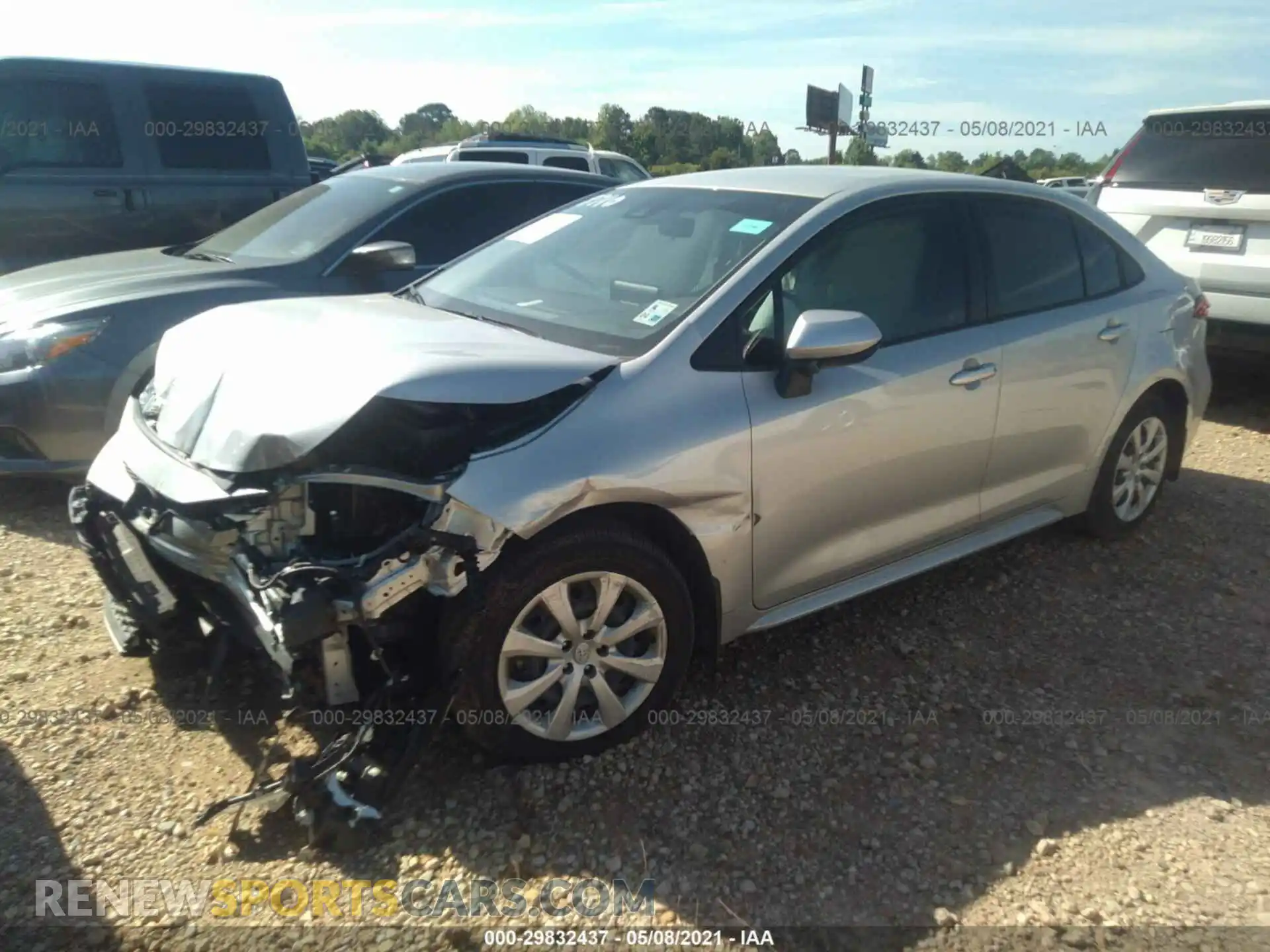2 Photograph of a damaged car JTDEPRAE2LJ111776 TOYOTA COROLLA 2020