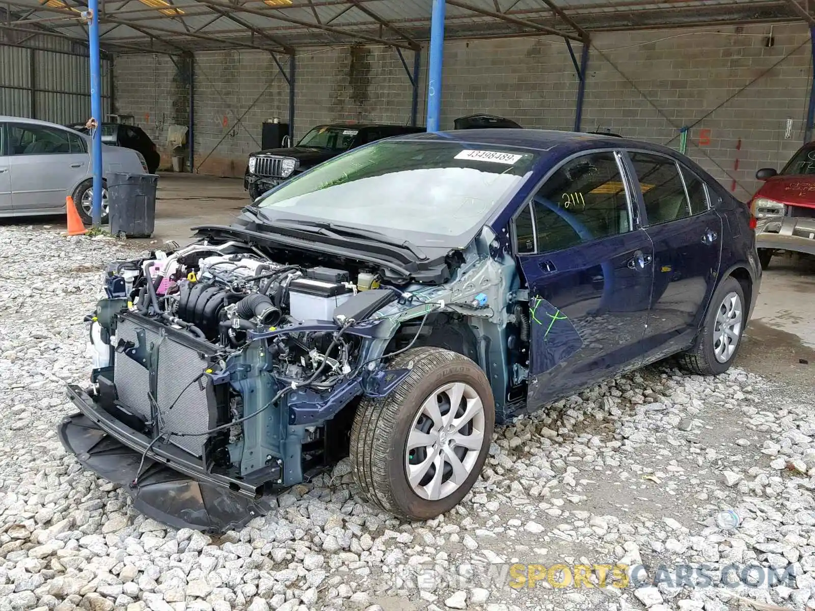 2 Photograph of a damaged car JTDEPRAE3LJ007376 TOYOTA COROLLA 2020