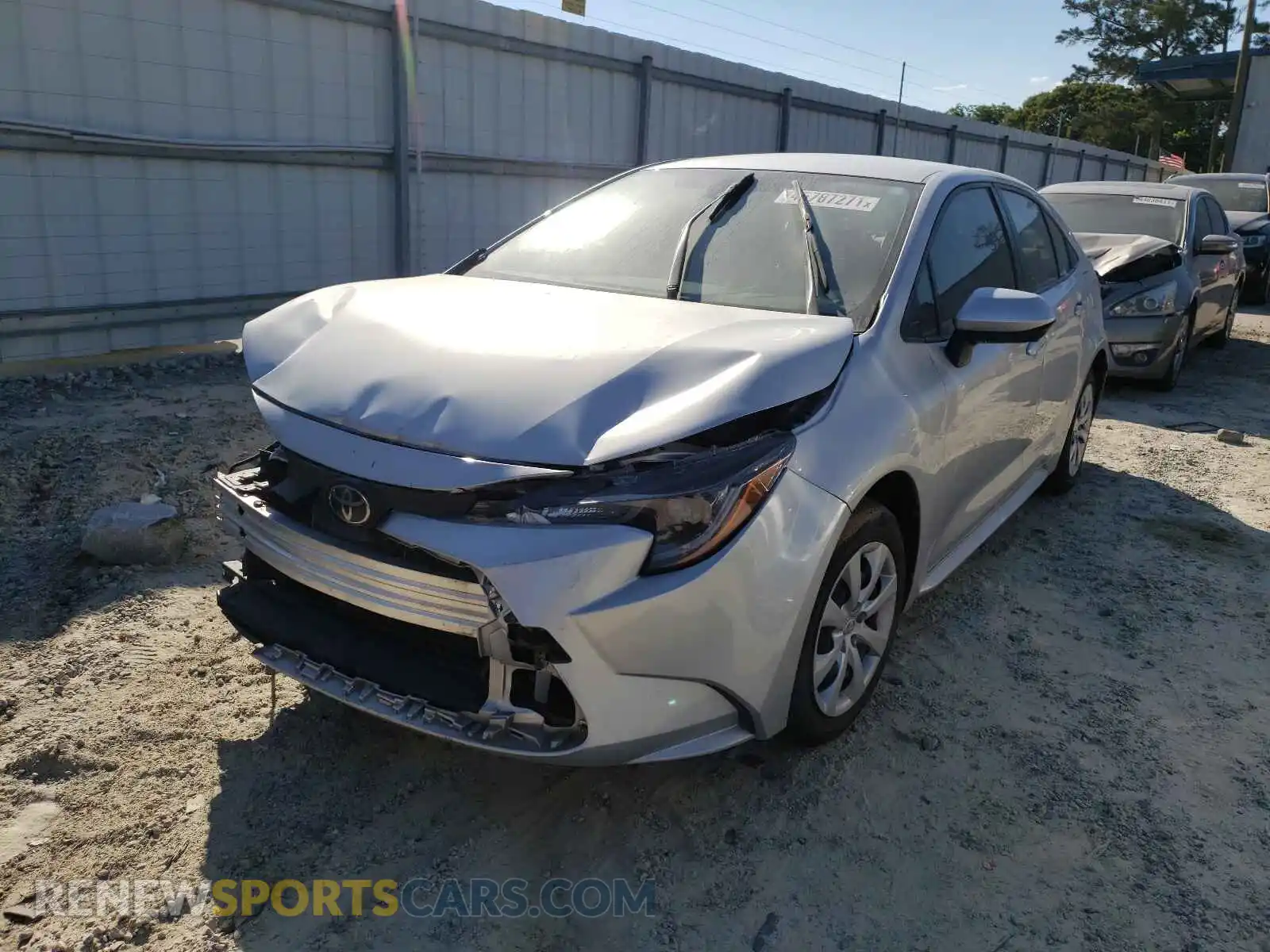 2 Photograph of a damaged car JTDEPRAE3LJ016787 TOYOTA COROLLA 2020