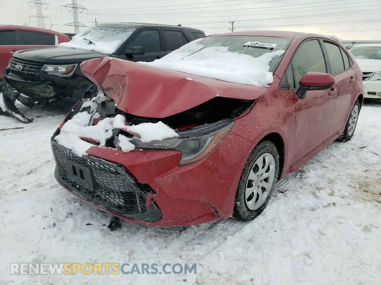 2 Photograph of a damaged car JTDEPRAE3LJ026784 TOYOTA COROLLA 2020