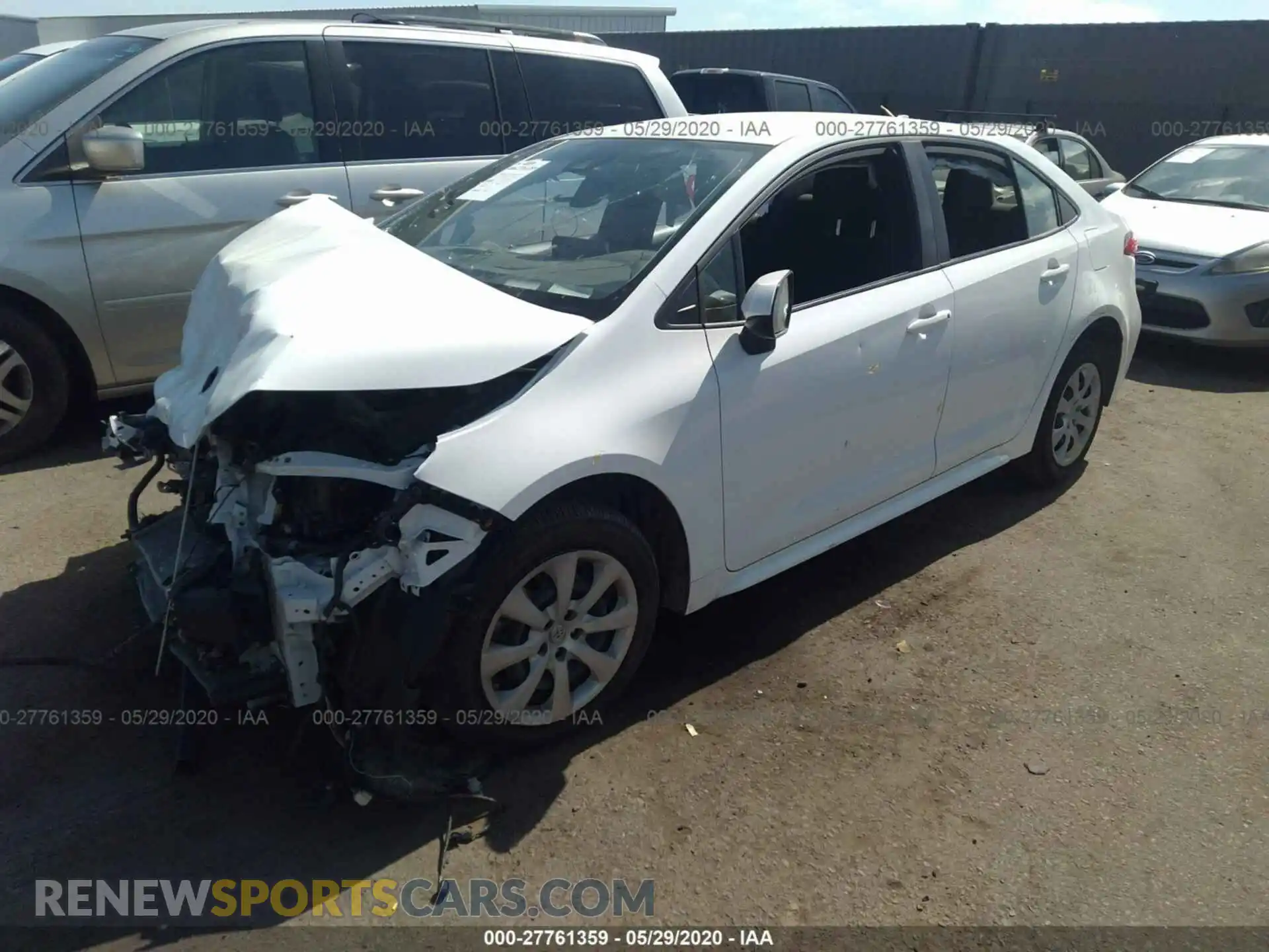 2 Фотография поврежденного автомобиля JTDEPRAE3LJ033606 TOYOTA COROLLA 2020