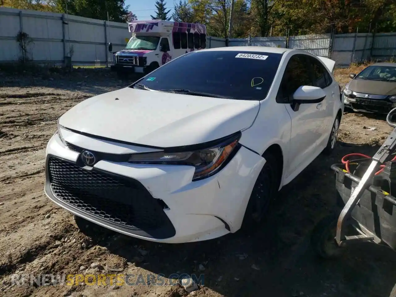 2 Photograph of a damaged car JTDEPRAE3LJ038398 TOYOTA COROLLA 2020