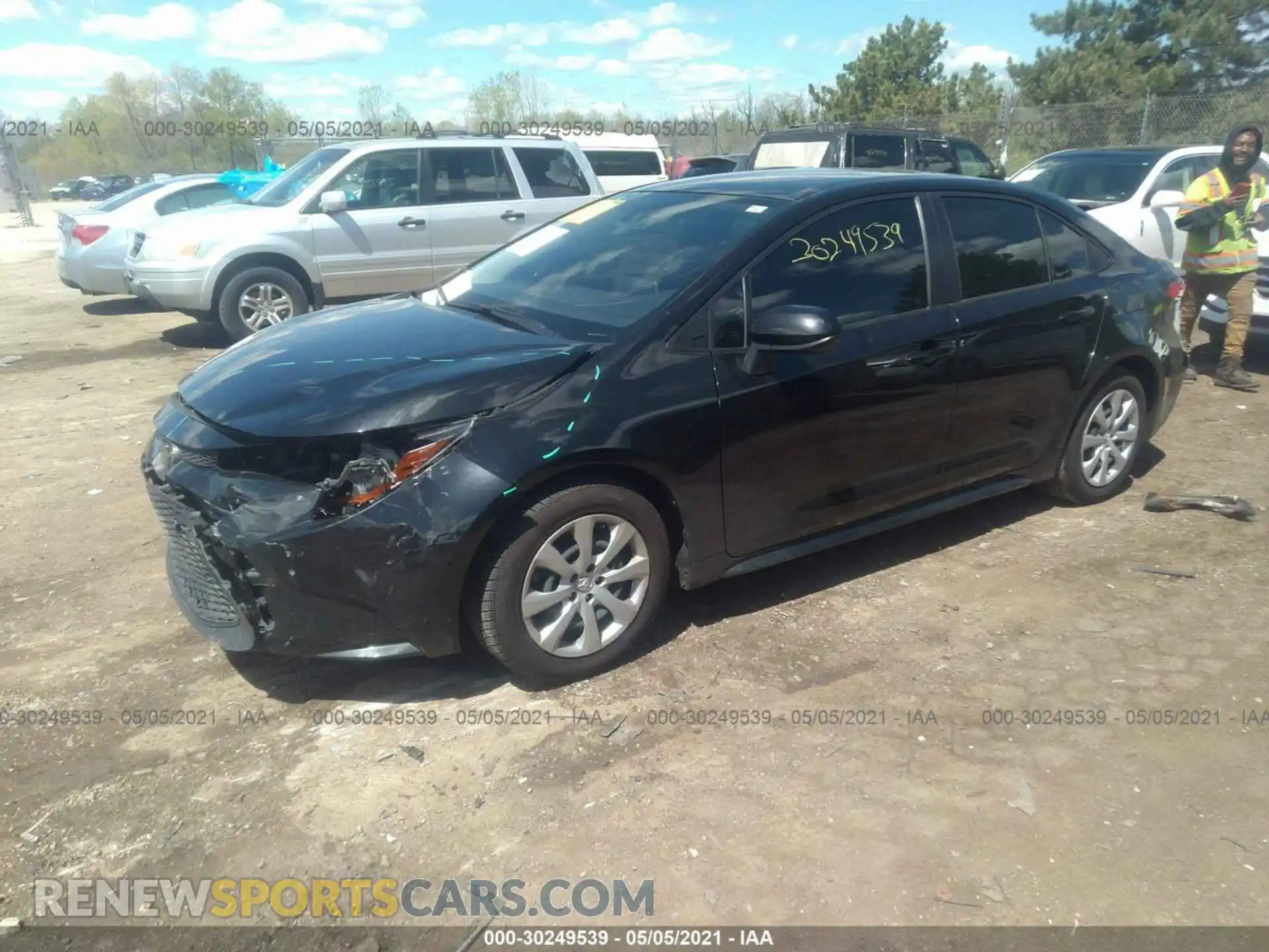 2 Photograph of a damaged car JTDEPRAE3LJ046159 TOYOTA COROLLA 2020