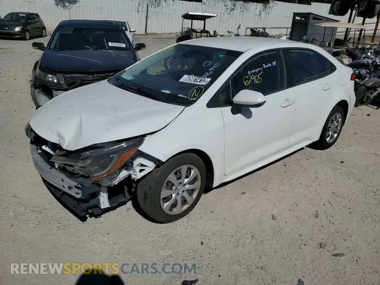 2 Photograph of a damaged car JTDEPRAE3LJ046940 TOYOTA COROLLA 2020