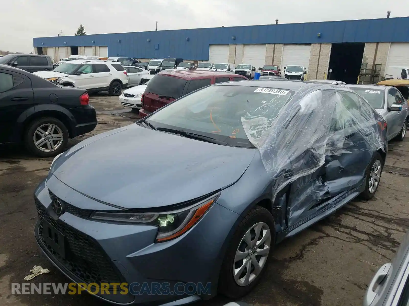 2 Photograph of a damaged car JTDEPRAE3LJ055539 TOYOTA COROLLA 2020