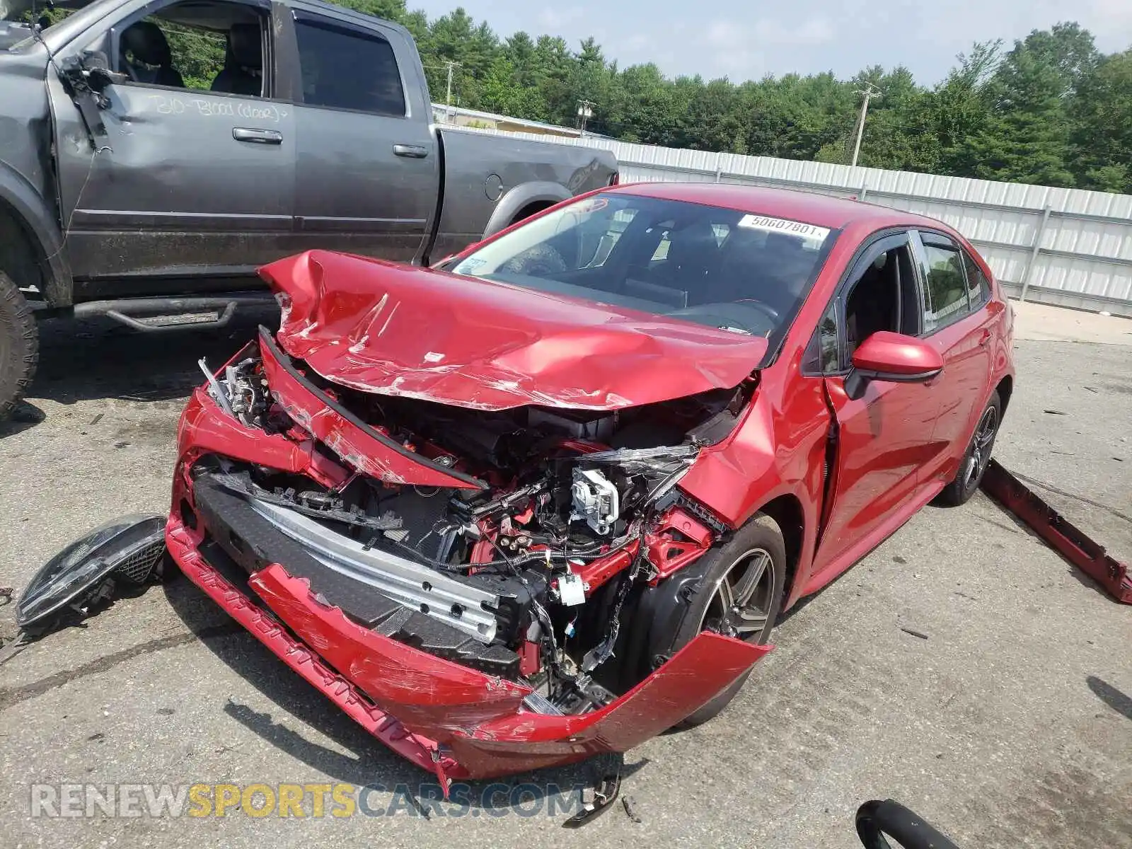 2 fotografías del automóvil dañado JTDEPRAE3LJ063186 TOYOTA COROLLA 2020