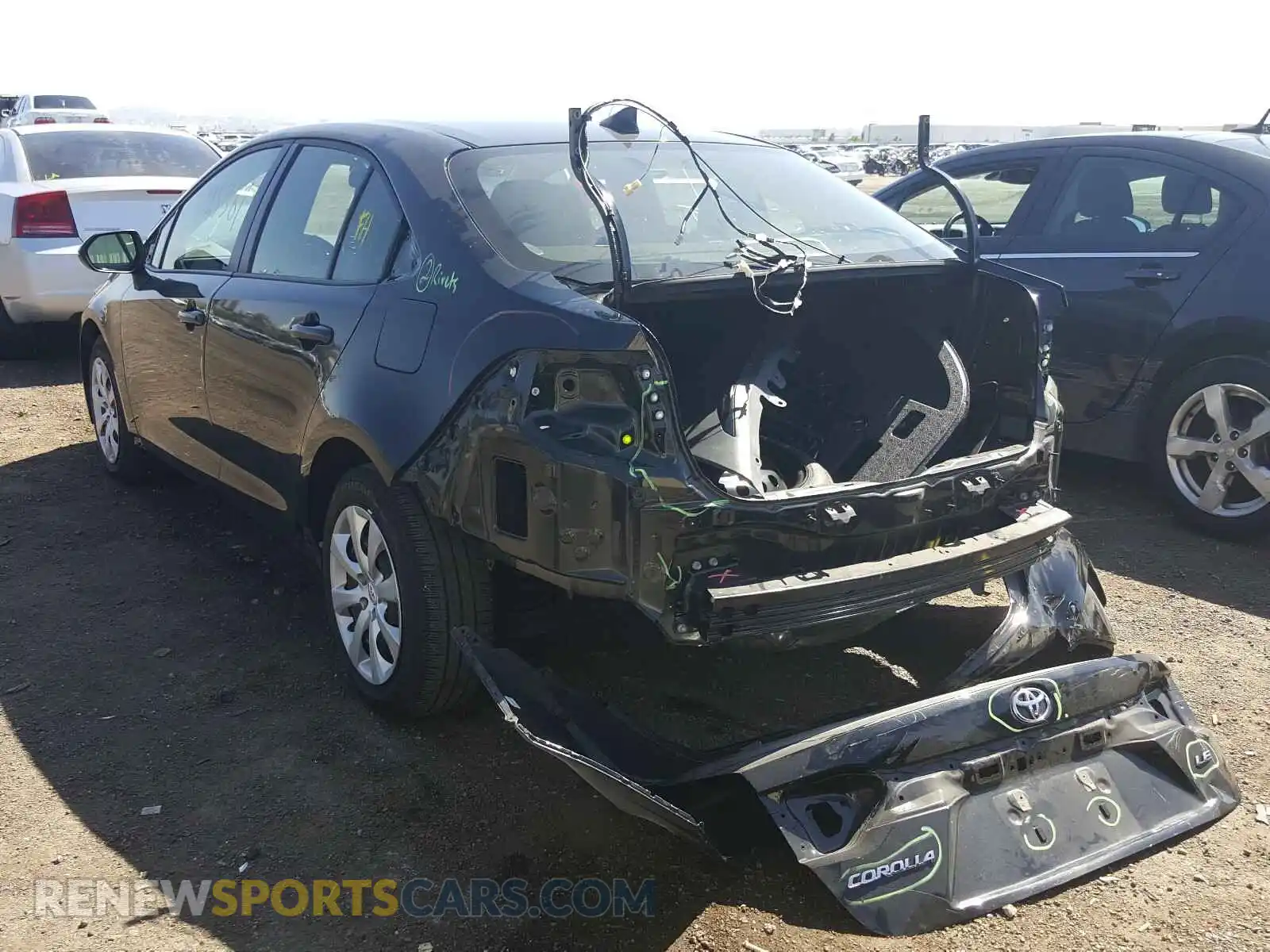 3 Photograph of a damaged car JTDEPRAE3LJ079260 TOYOTA COROLLA 2020