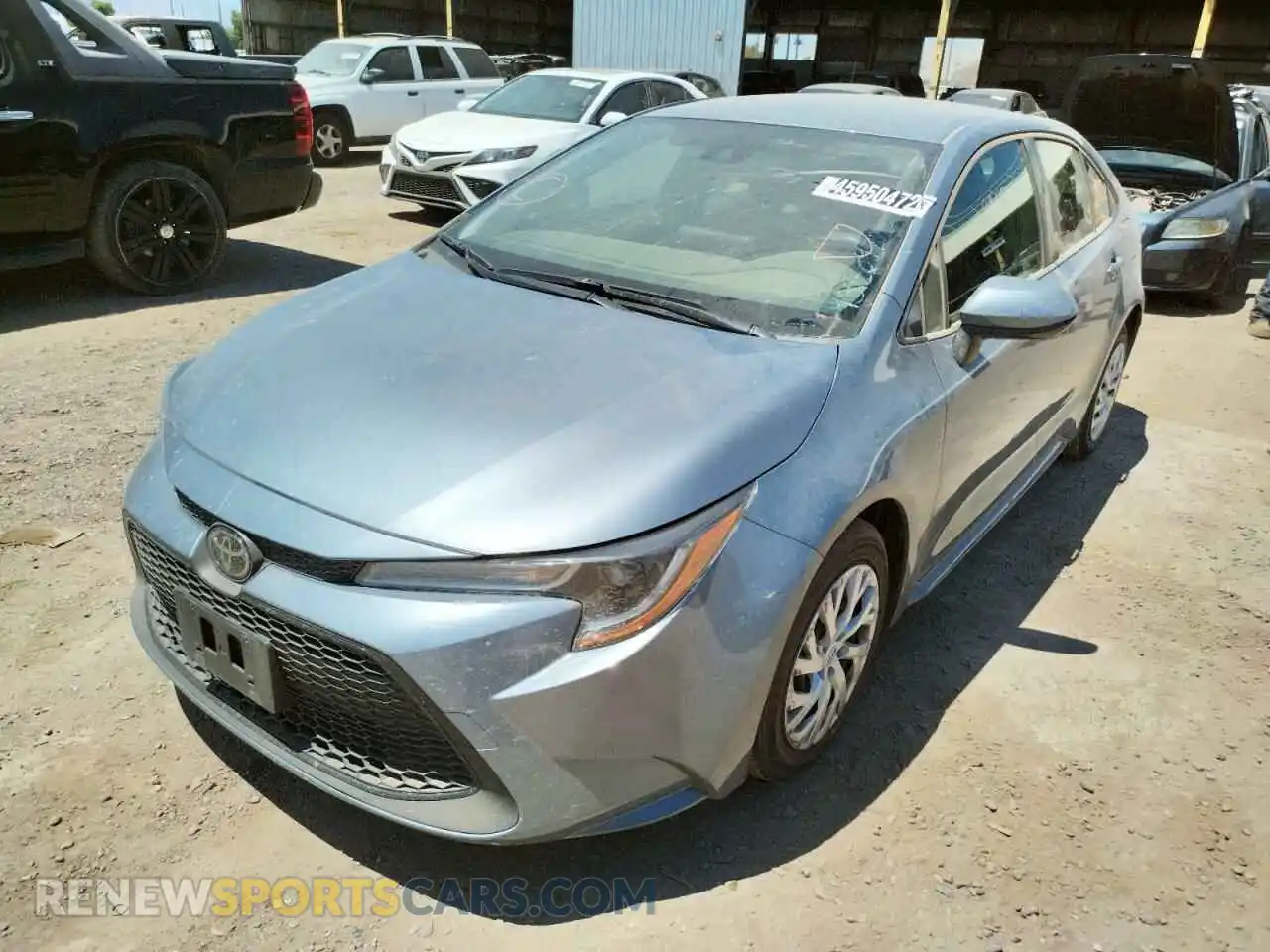 2 Photograph of a damaged car JTDEPRAE3LJ089013 TOYOTA COROLLA 2020