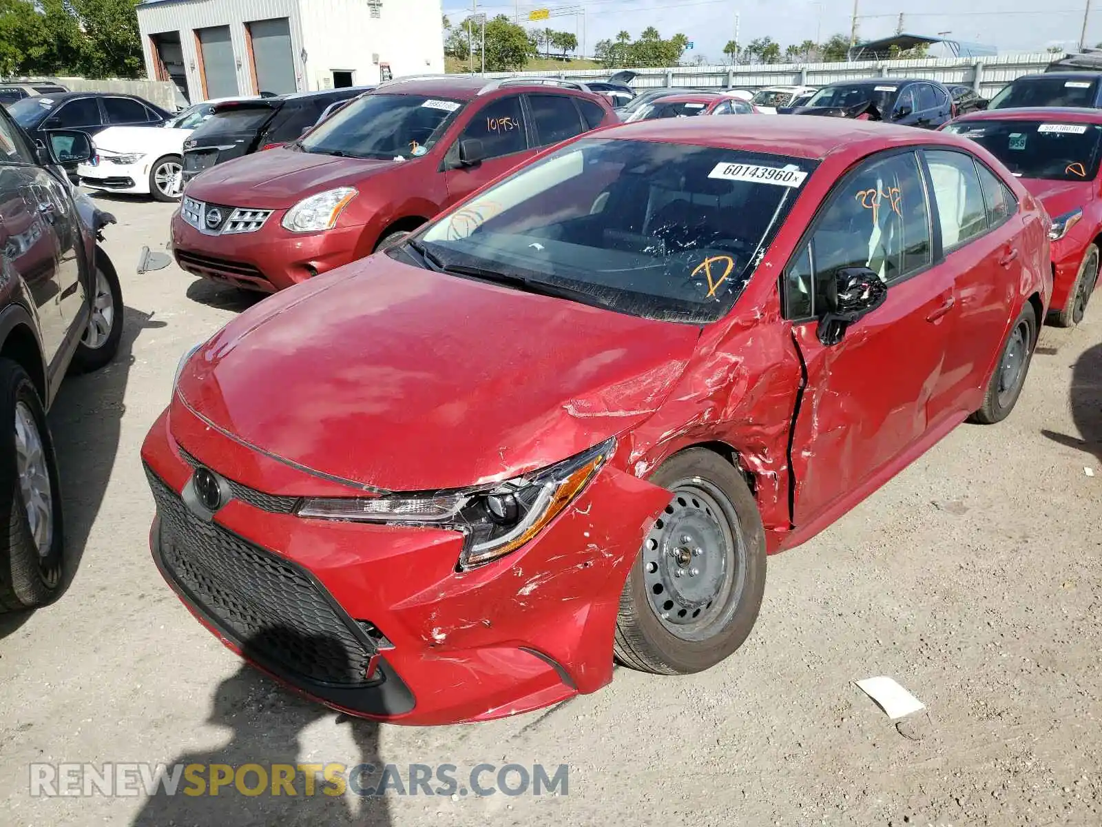 2 Photograph of a damaged car JTDEPRAE3LJ097273 TOYOTA COROLLA 2020