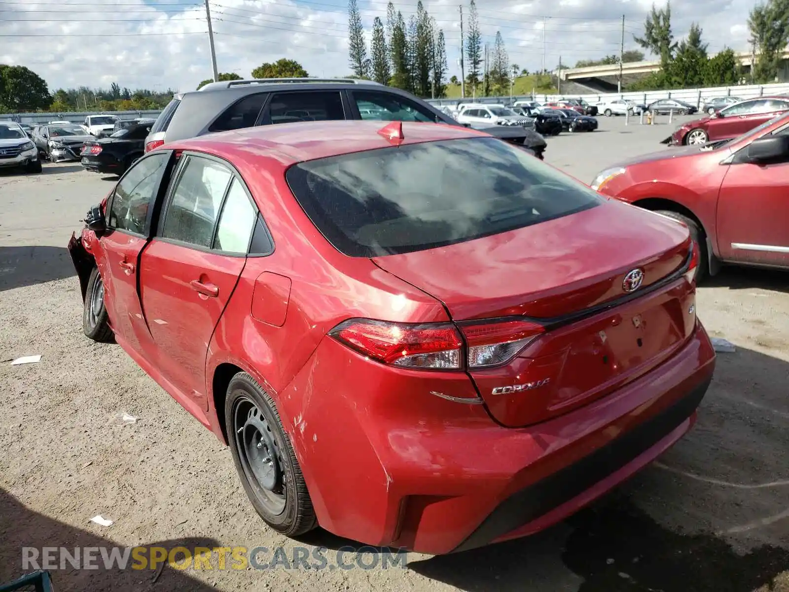 3 Photograph of a damaged car JTDEPRAE3LJ097273 TOYOTA COROLLA 2020