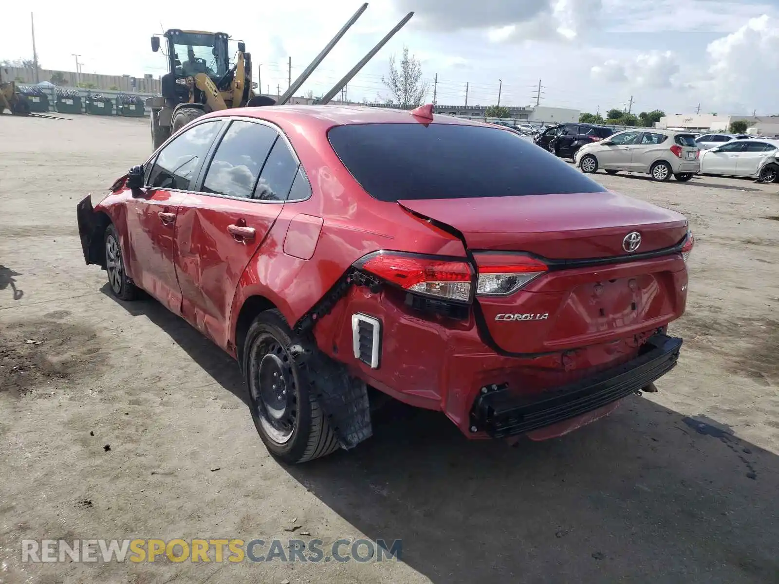 3 Photograph of a damaged car JTDEPRAE3LJ100804 TOYOTA COROLLA 2020