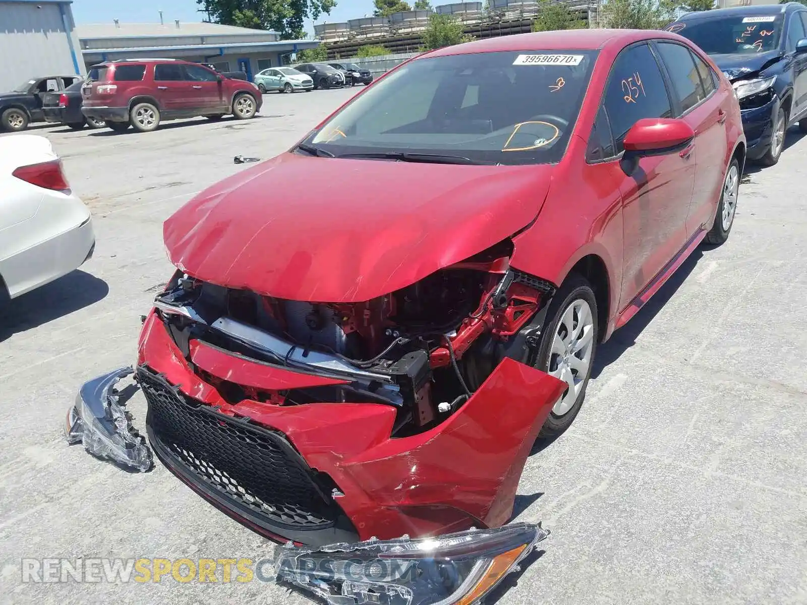 2 Photograph of a damaged car JTDEPRAE3LJ110541 TOYOTA COROLLA 2020
