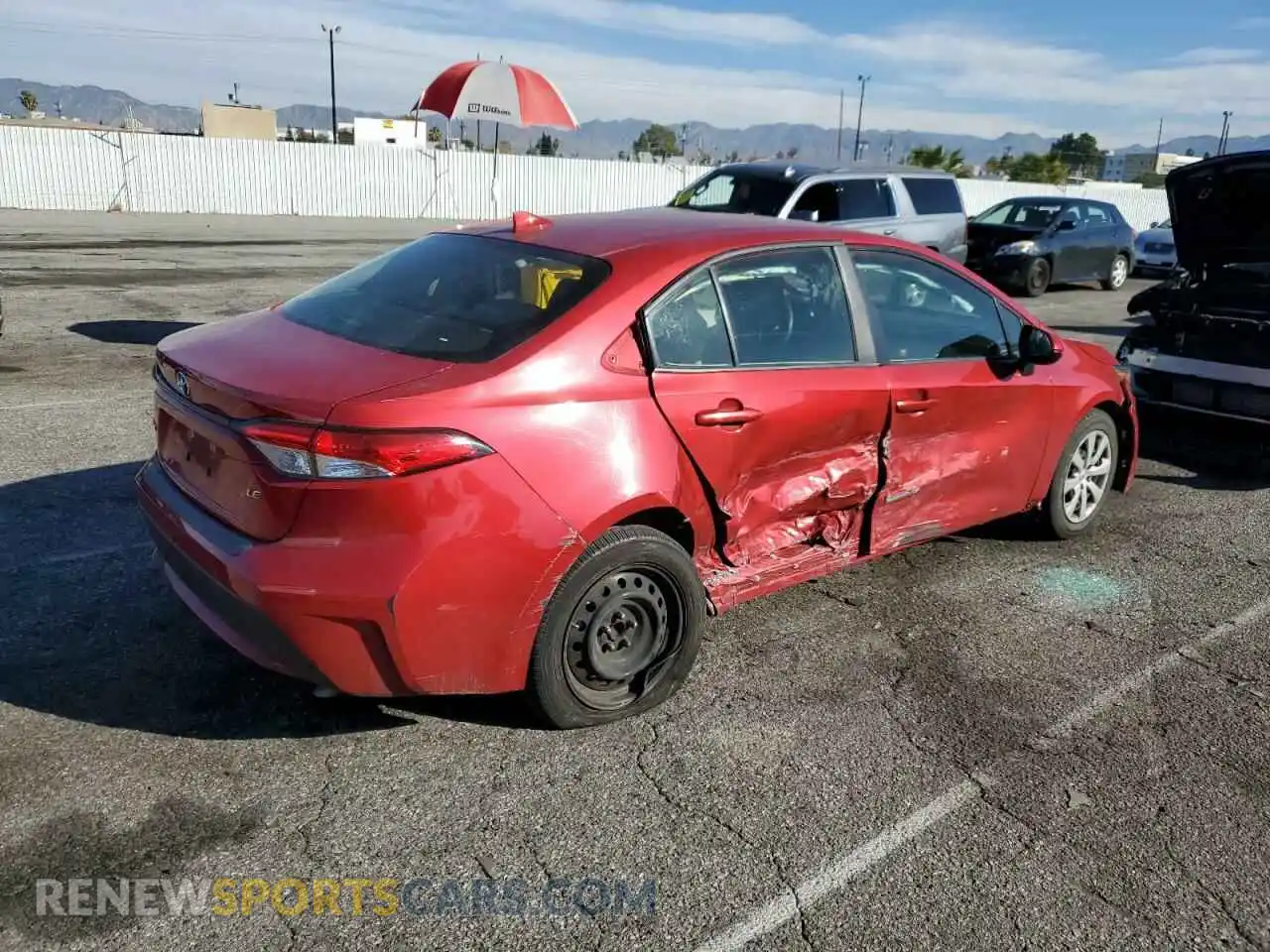 3 Photograph of a damaged car JTDEPRAE4LJ004325 TOYOTA COROLLA 2020