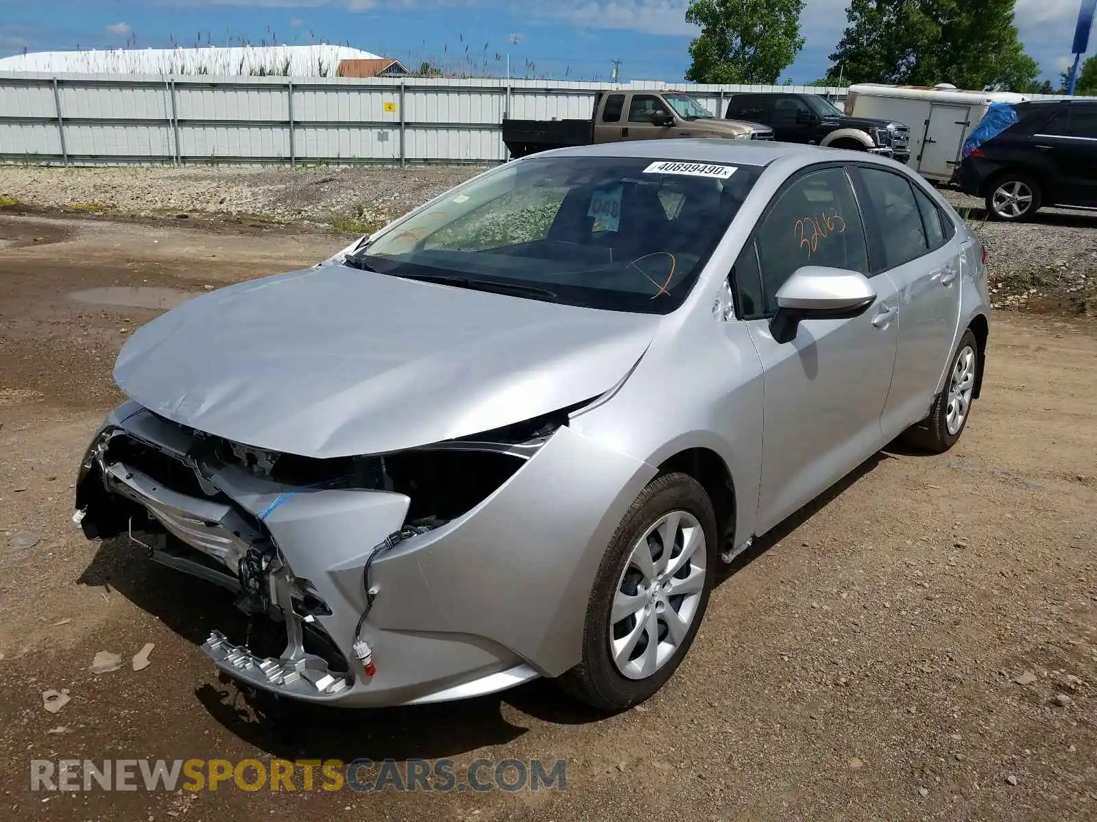 2 Photograph of a damaged car JTDEPRAE4LJ004907 TOYOTA COROLLA 2020