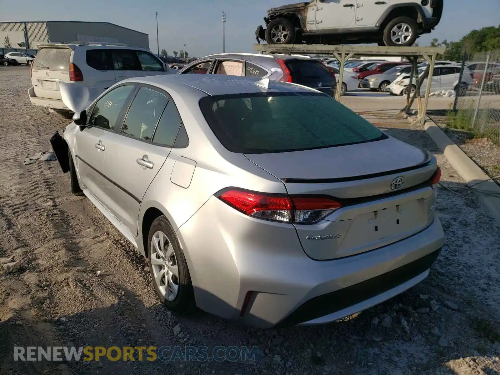 3 fotografías del automóvil dañado JTDEPRAE4LJ009007 TOYOTA COROLLA 2020