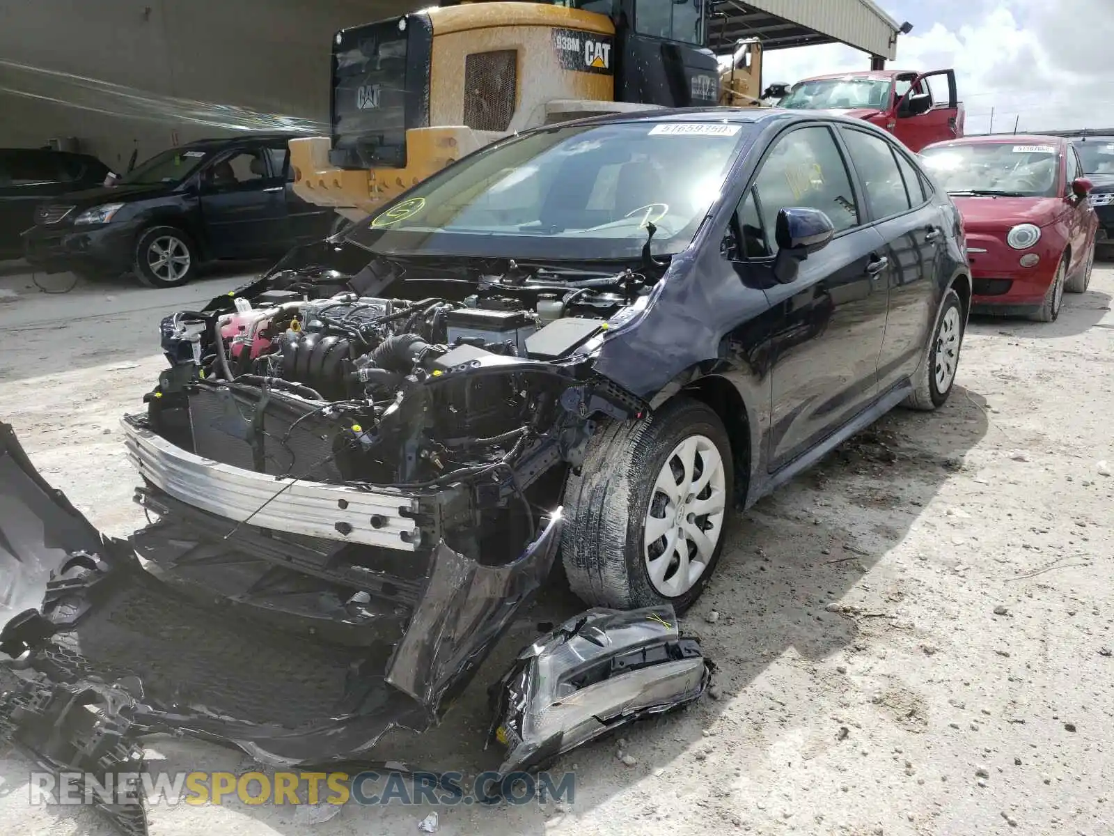 2 Photograph of a damaged car JTDEPRAE4LJ010187 TOYOTA COROLLA 2020