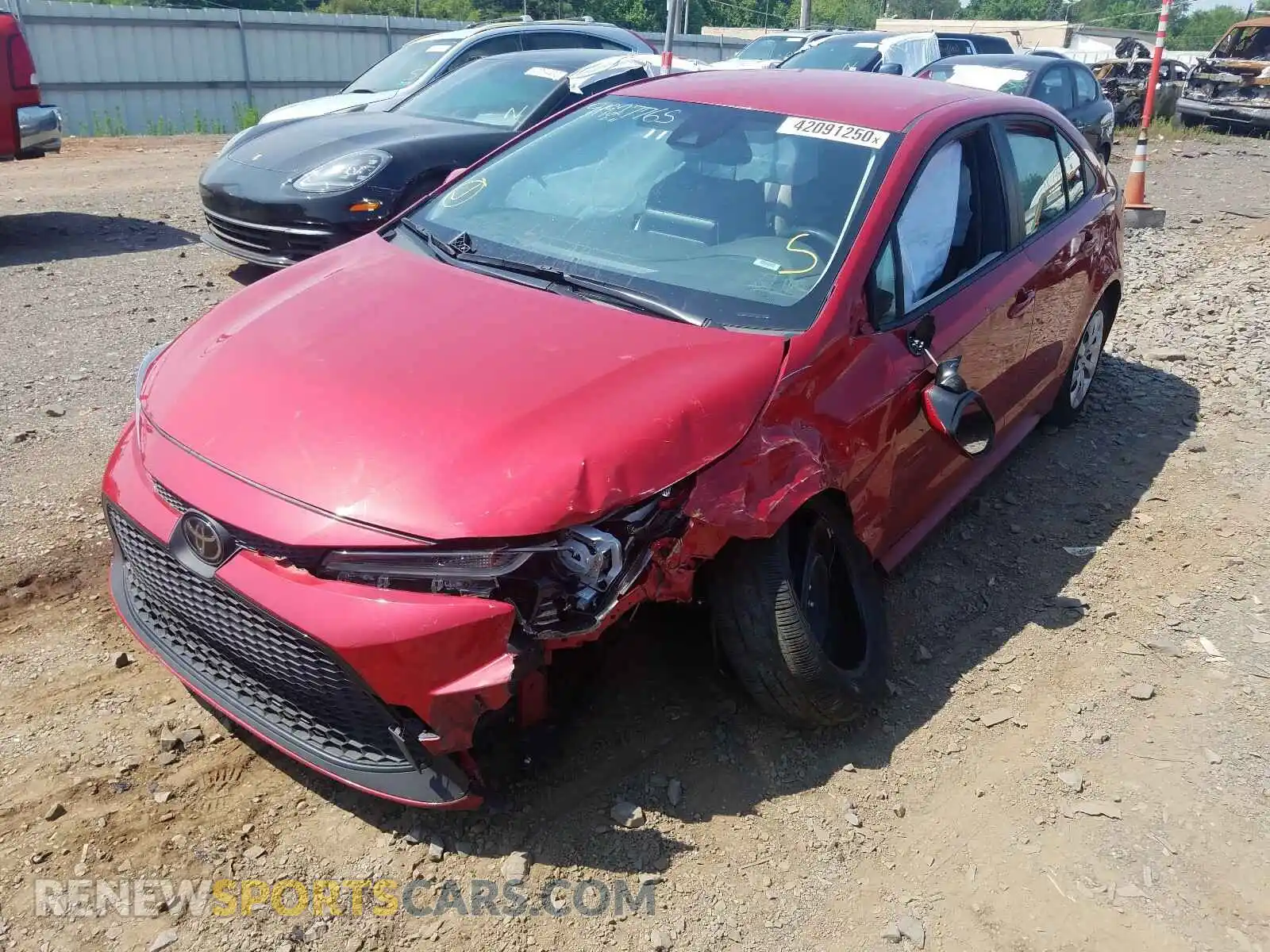 2 Photograph of a damaged car JTDEPRAE4LJ023747 TOYOTA COROLLA 2020