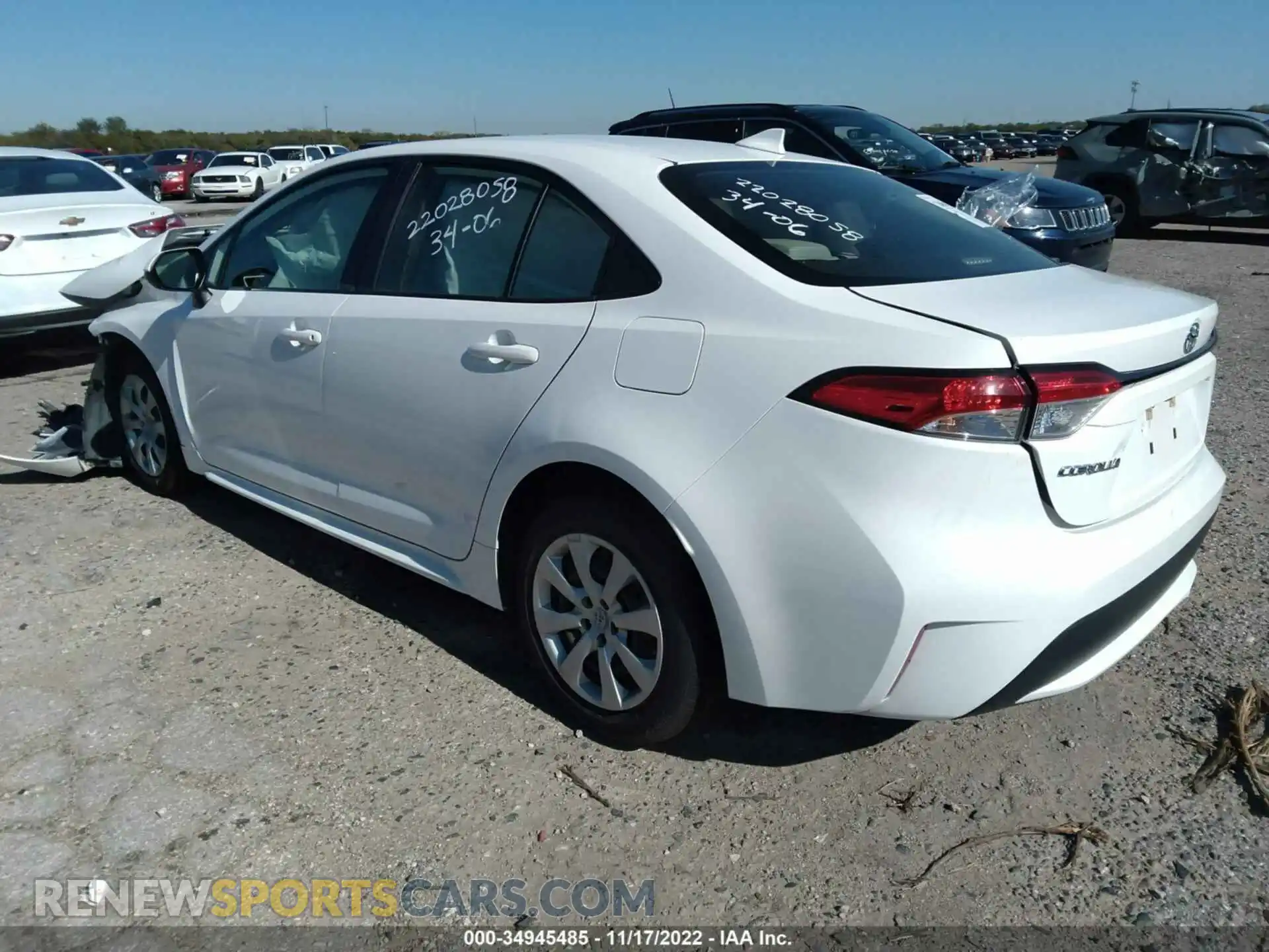 3 Photograph of a damaged car JTDEPRAE4LJ027362 TOYOTA COROLLA 2020