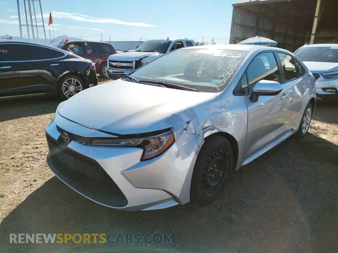 2 Photograph of a damaged car JTDEPRAE4LJ034859 TOYOTA COROLLA 2020