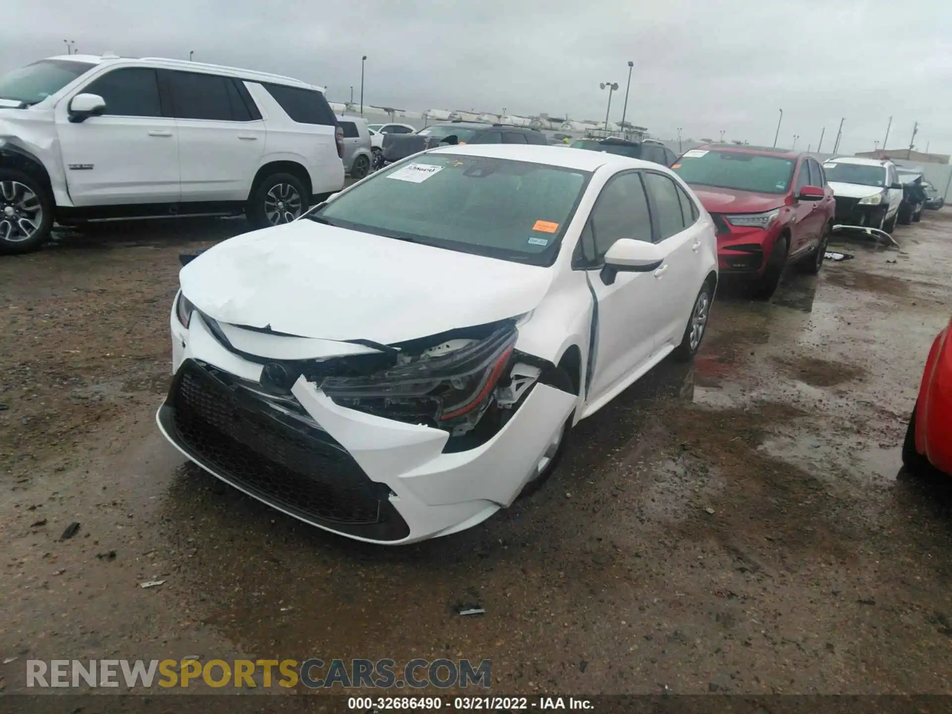 2 Photograph of a damaged car JTDEPRAE4LJ035347 TOYOTA COROLLA 2020