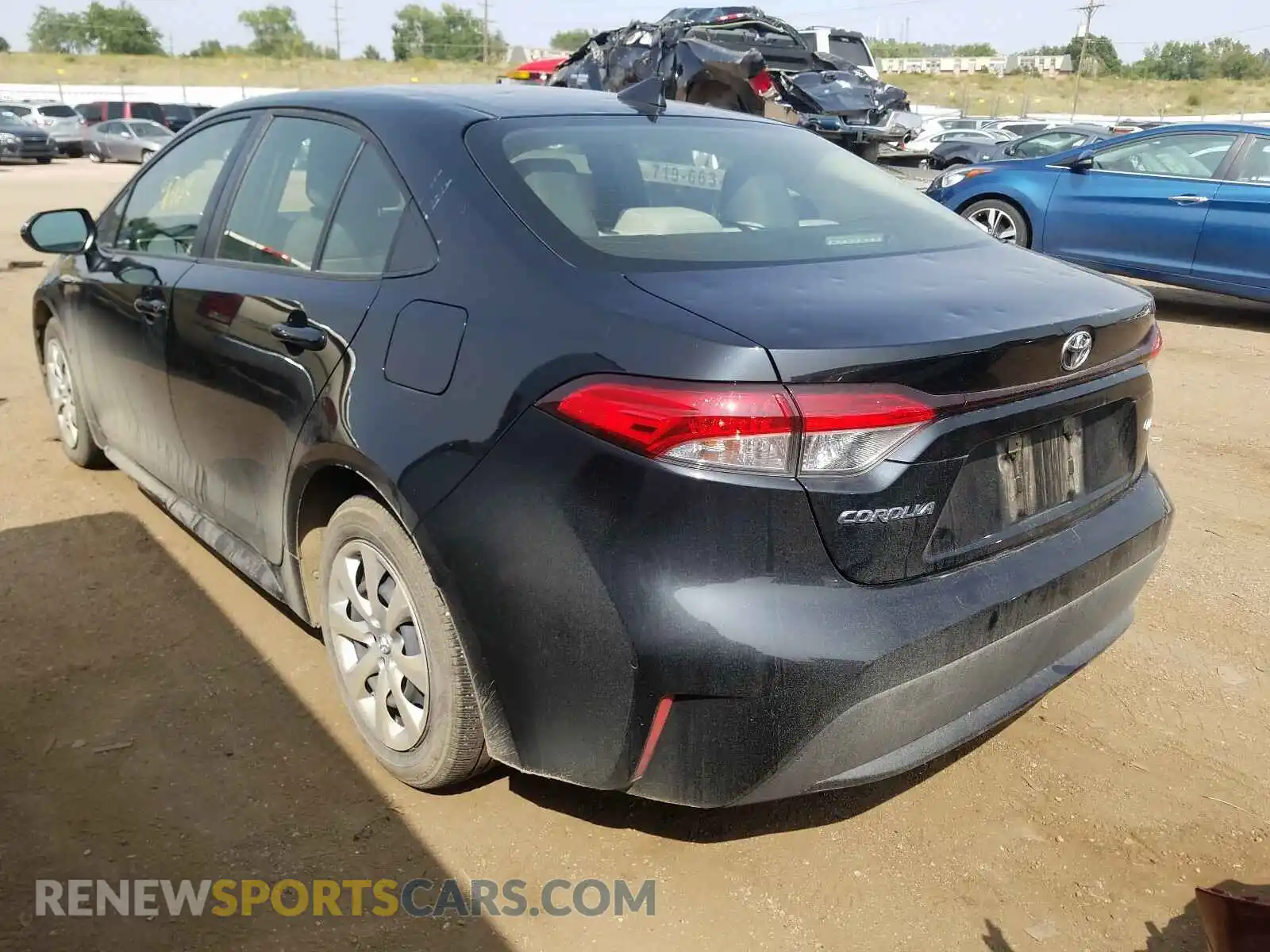 3 Photograph of a damaged car JTDEPRAE4LJ062077 TOYOTA COROLLA 2020