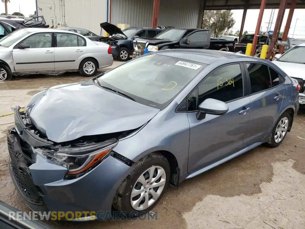 2 Photograph of a damaged car JTDEPRAE4LJ069353 TOYOTA COROLLA 2020