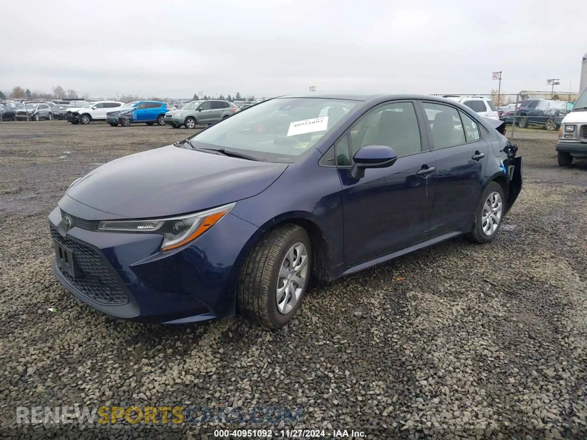 2 Photograph of a damaged car JTDEPRAE4LJ073418 TOYOTA COROLLA 2020