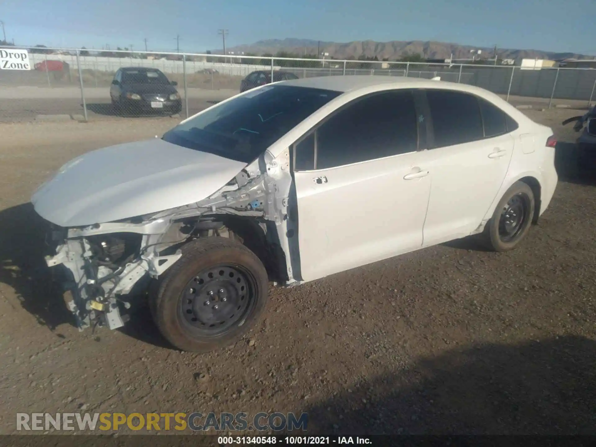 2 Photograph of a damaged car JTDEPRAE4LJ078067 TOYOTA COROLLA 2020