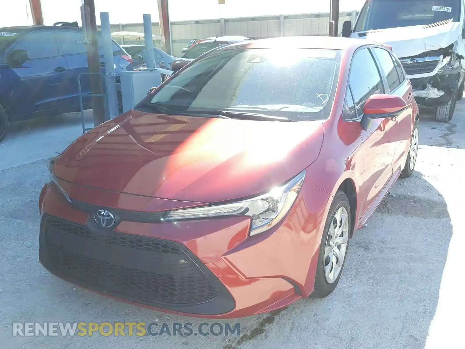 2 Photograph of a damaged car JTDEPRAE4LJ079056 TOYOTA COROLLA 2020