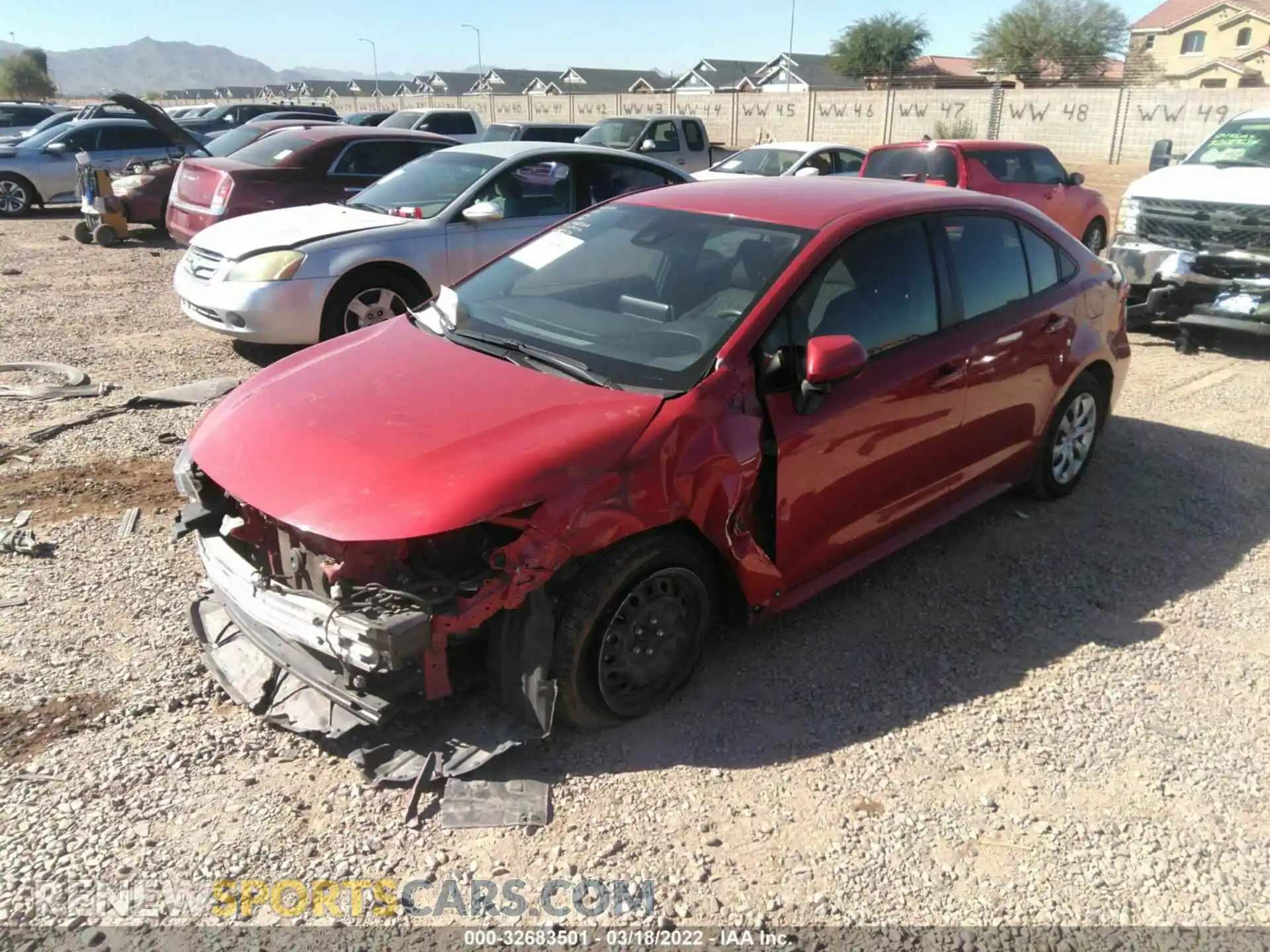 2 Photograph of a damaged car JTDEPRAE4LJ088372 TOYOTA COROLLA 2020