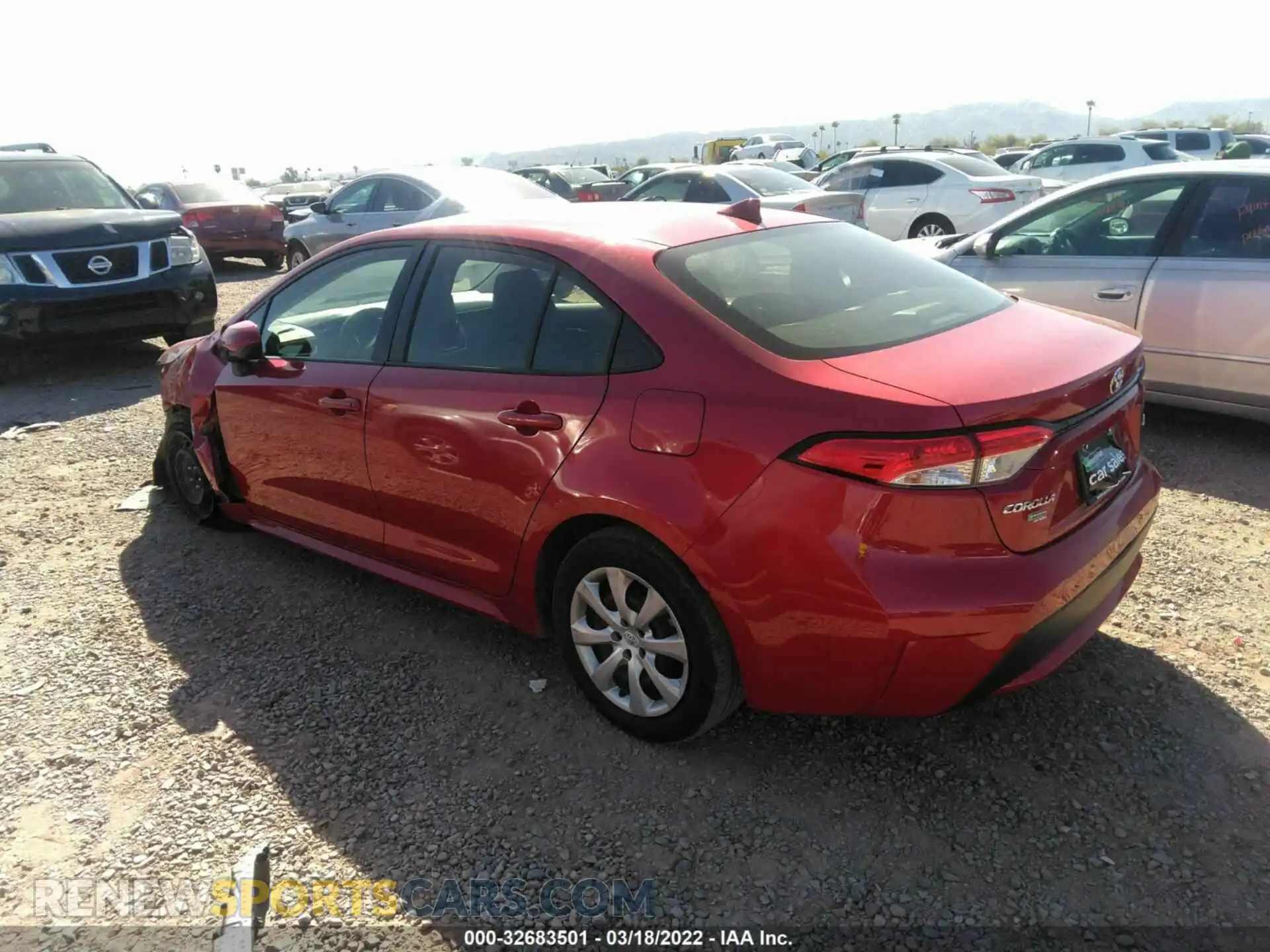 3 Photograph of a damaged car JTDEPRAE4LJ088372 TOYOTA COROLLA 2020