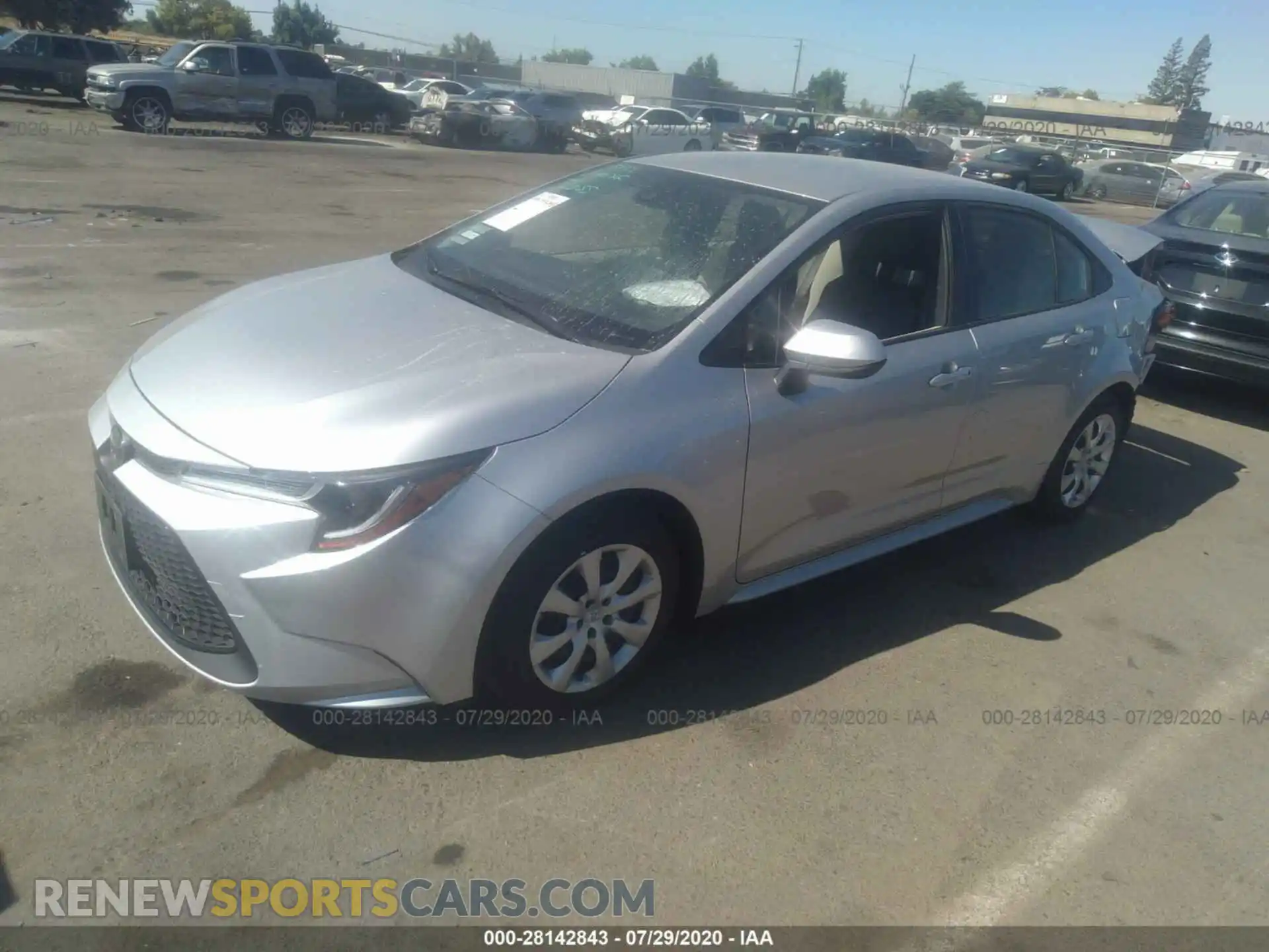 2 Photograph of a damaged car JTDEPRAE4LJ090560 TOYOTA COROLLA 2020
