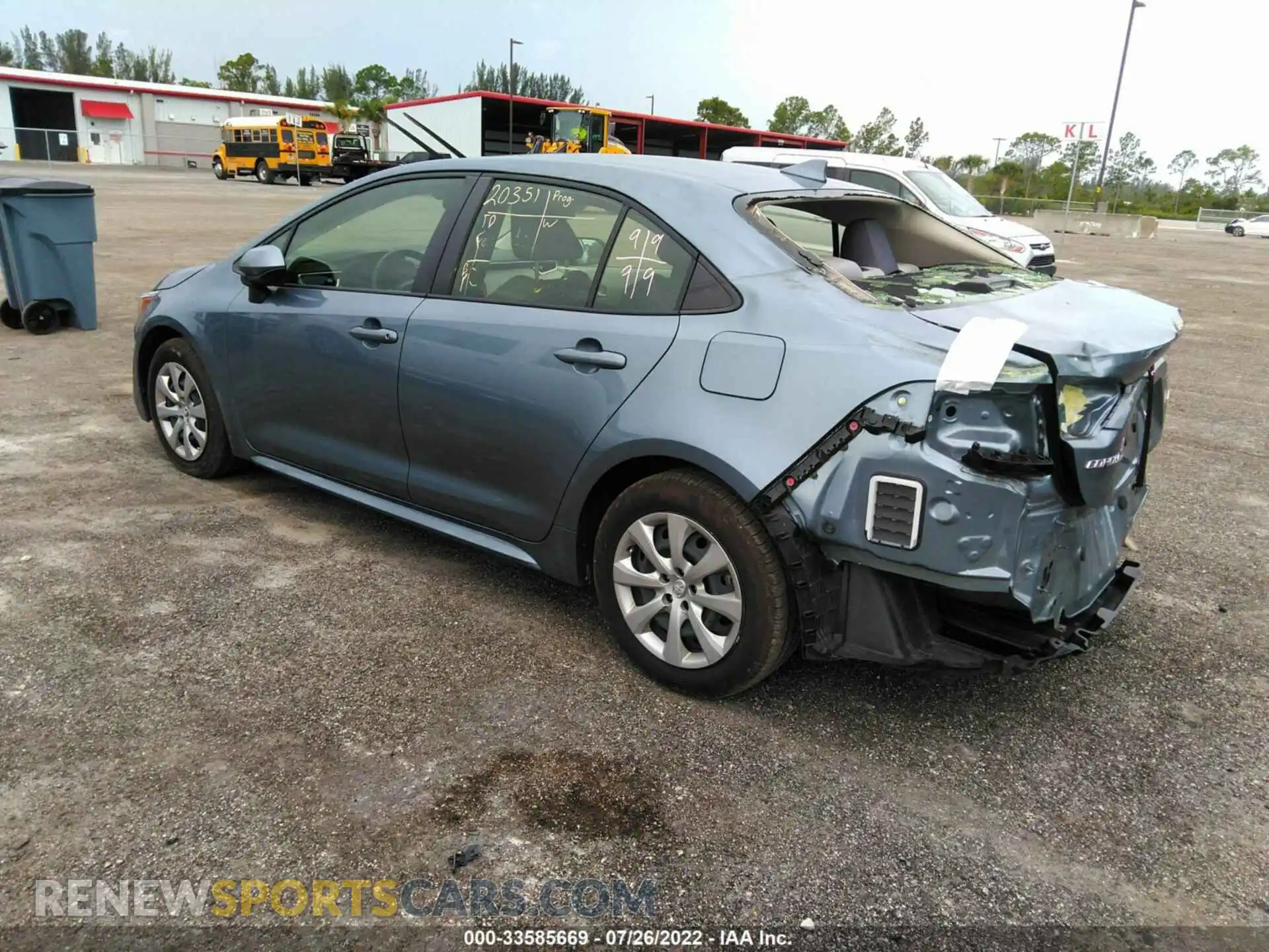 3 Photograph of a damaged car JTDEPRAE4LJ111990 TOYOTA COROLLA 2020