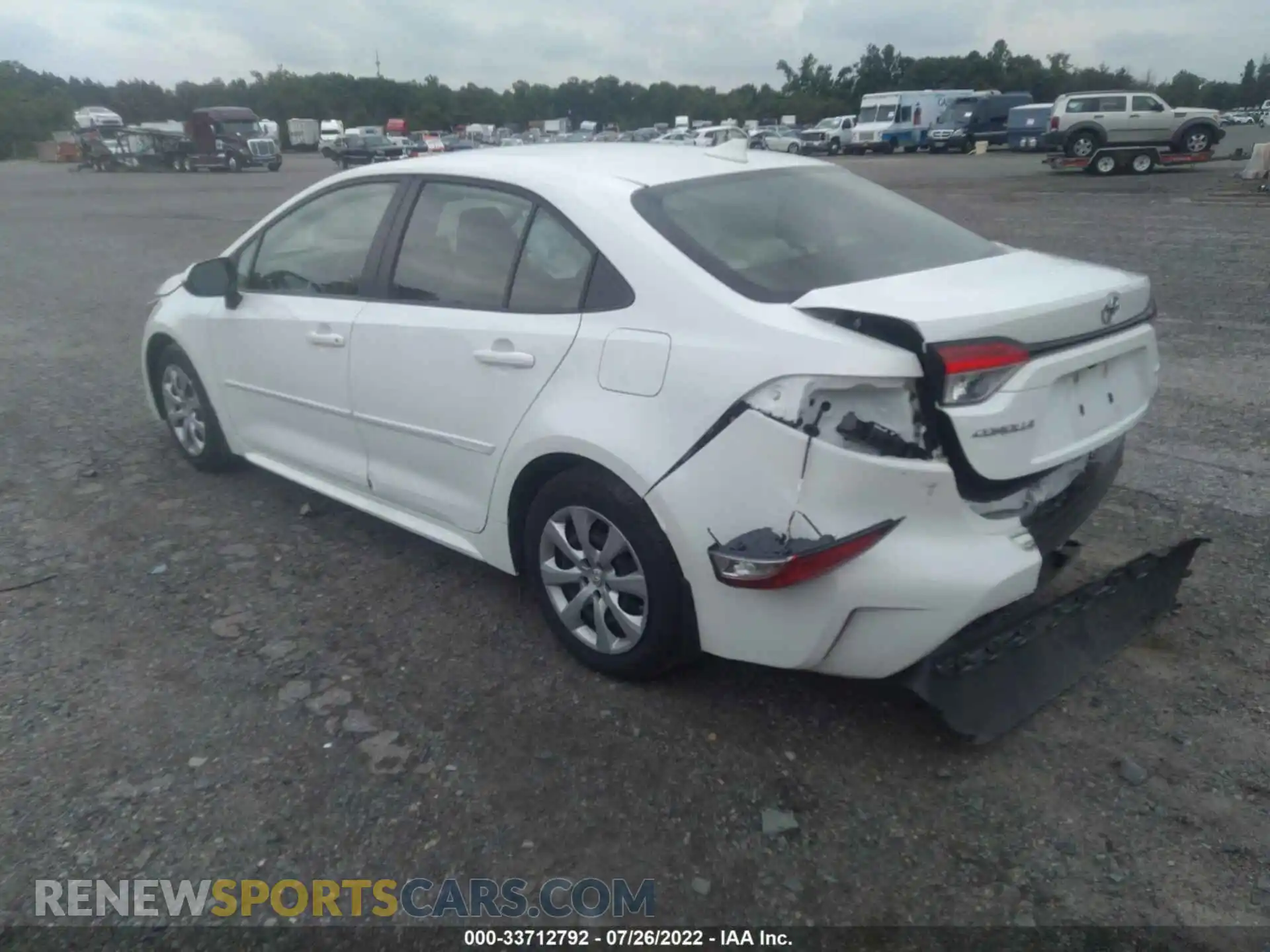 3 Photograph of a damaged car JTDEPRAE5LJ004401 TOYOTA COROLLA 2020