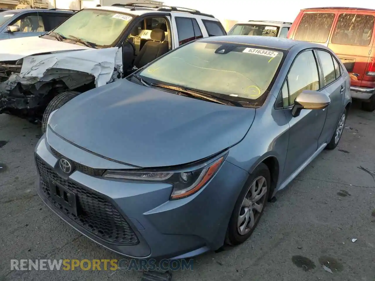 2 Photograph of a damaged car JTDEPRAE5LJ006262 TOYOTA COROLLA 2020