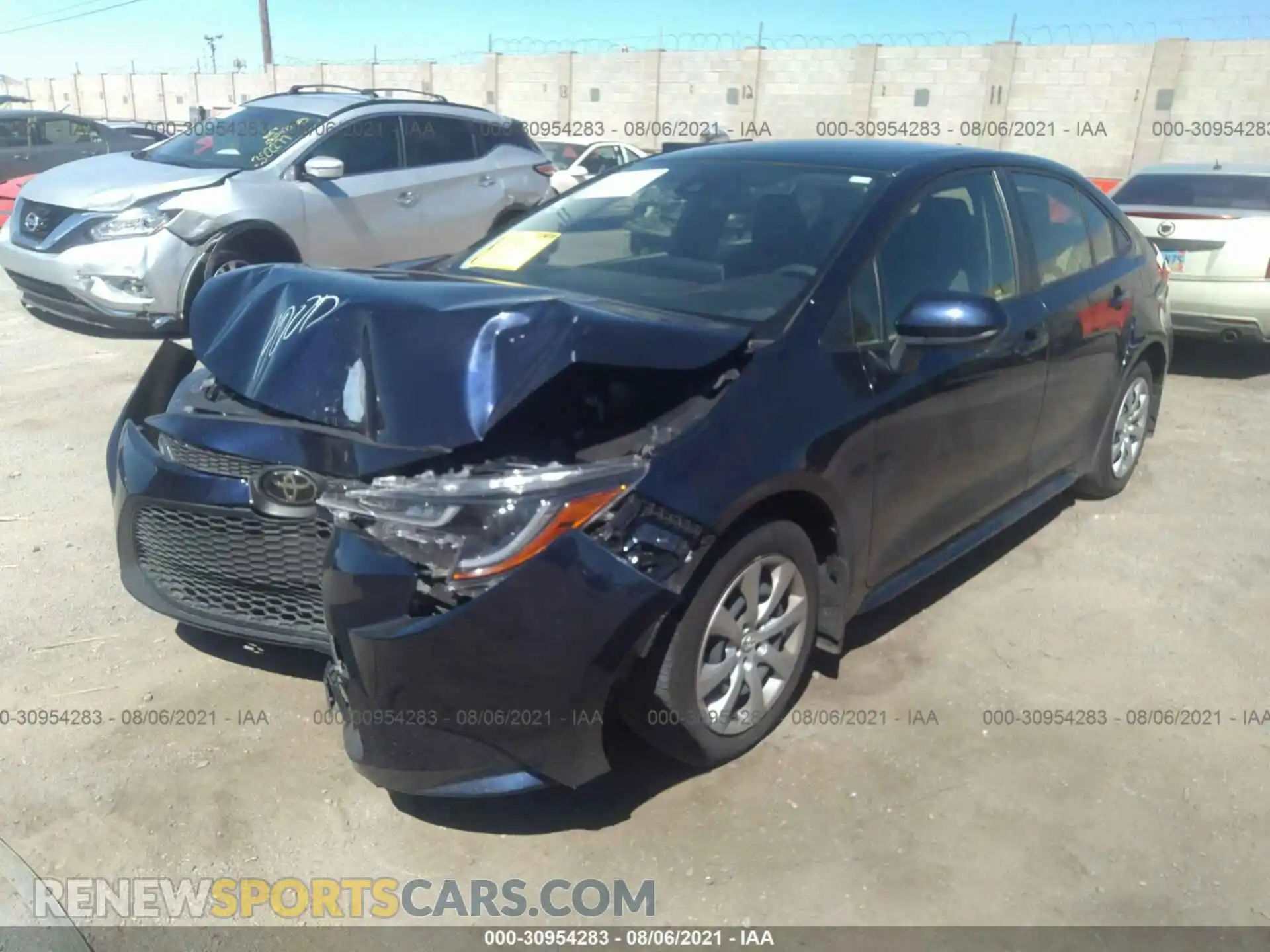 2 Photograph of a damaged car JTDEPRAE5LJ014801 TOYOTA COROLLA 2020