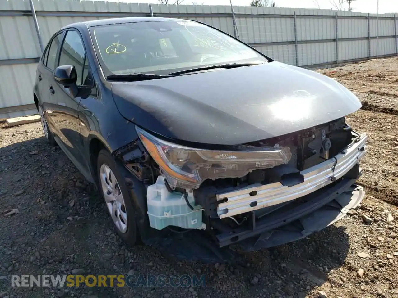 1 Photograph of a damaged car JTDEPRAE5LJ019593 TOYOTA COROLLA 2020