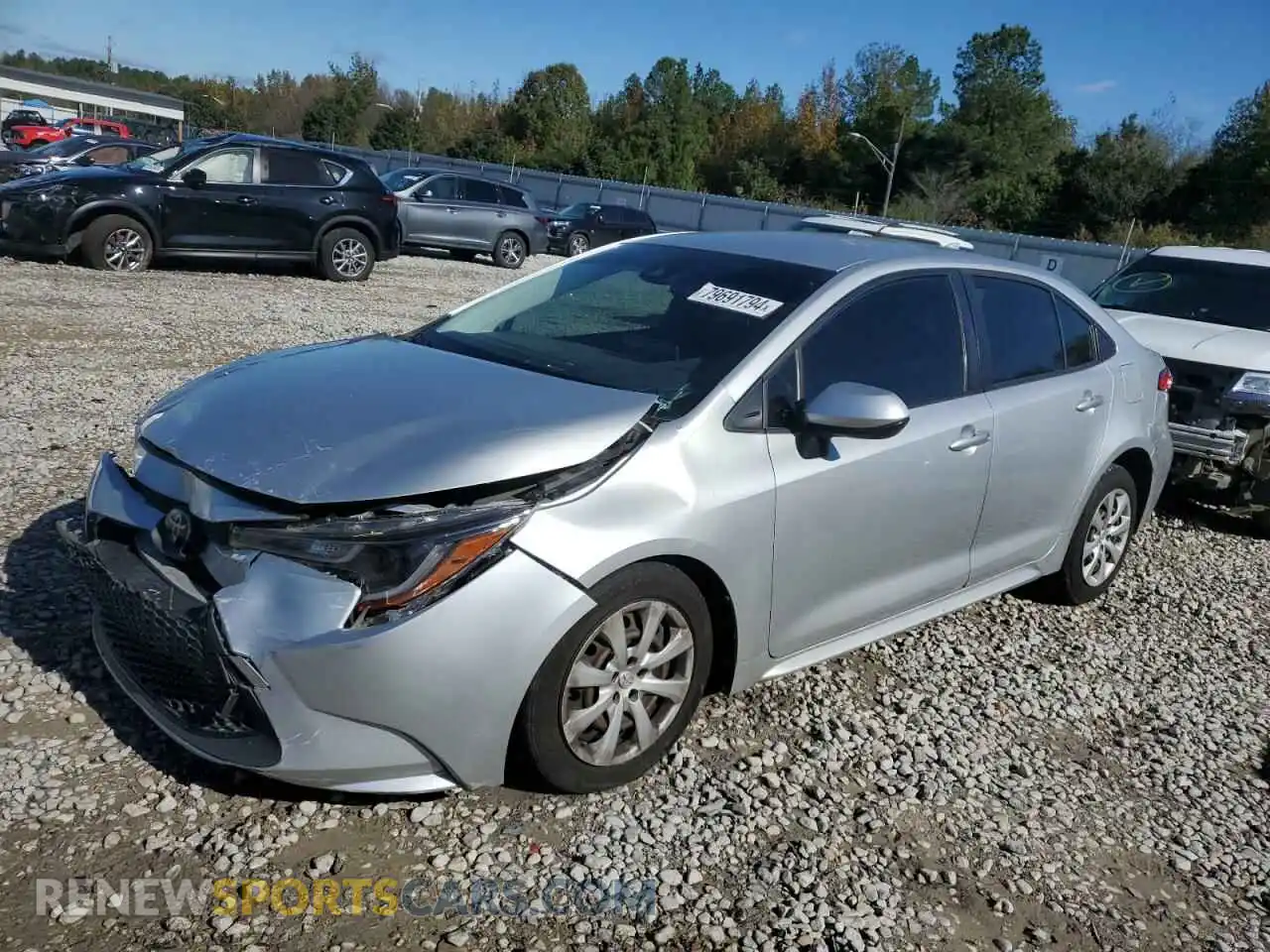 1 Photograph of a damaged car JTDEPRAE5LJ036751 TOYOTA COROLLA 2020
