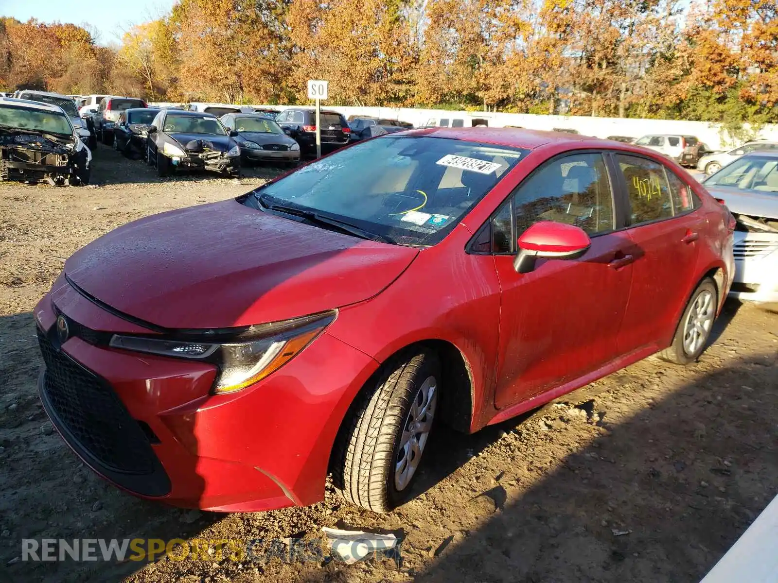 2 Photograph of a damaged car JTDEPRAE5LJ043036 TOYOTA COROLLA 2020